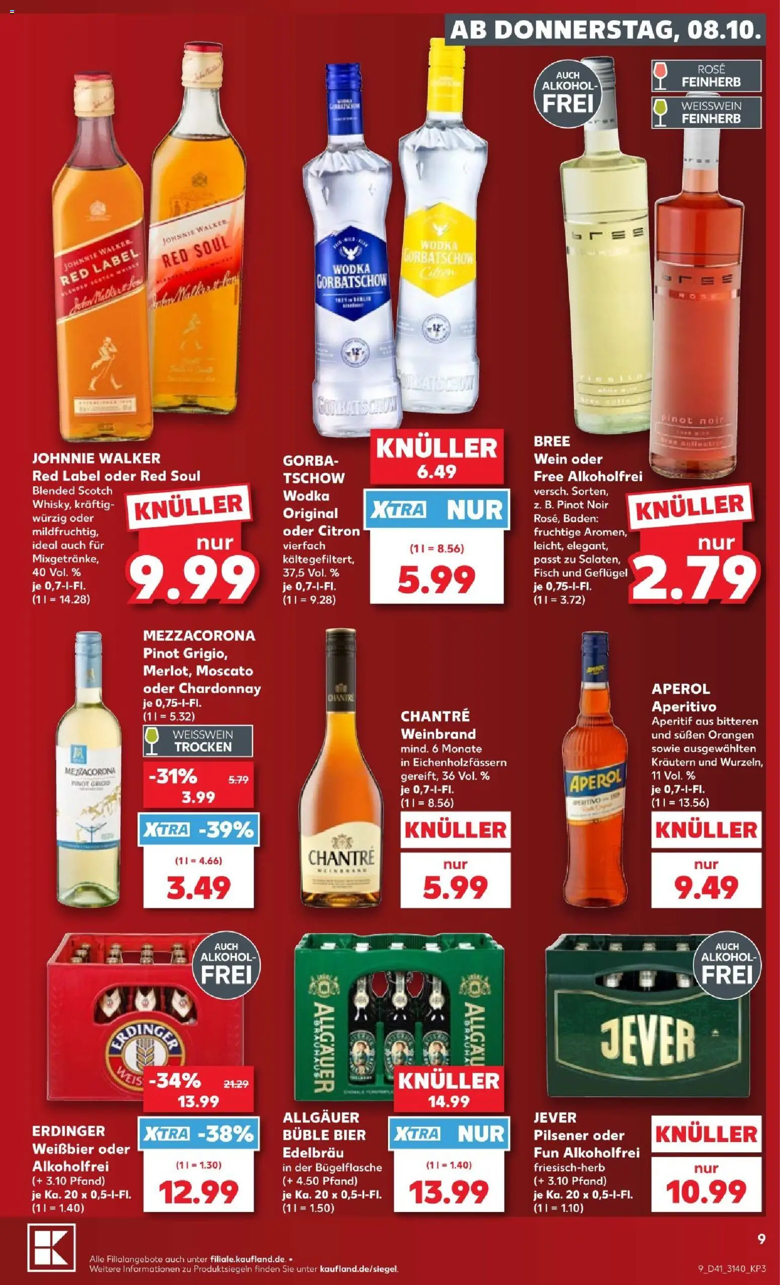 Kaufland Prospekt Leipzig – gültig ab 08.10.2026 | Seite: 11 | Produkte: Bree, Alkohol, Wodka, Johnnie walker
