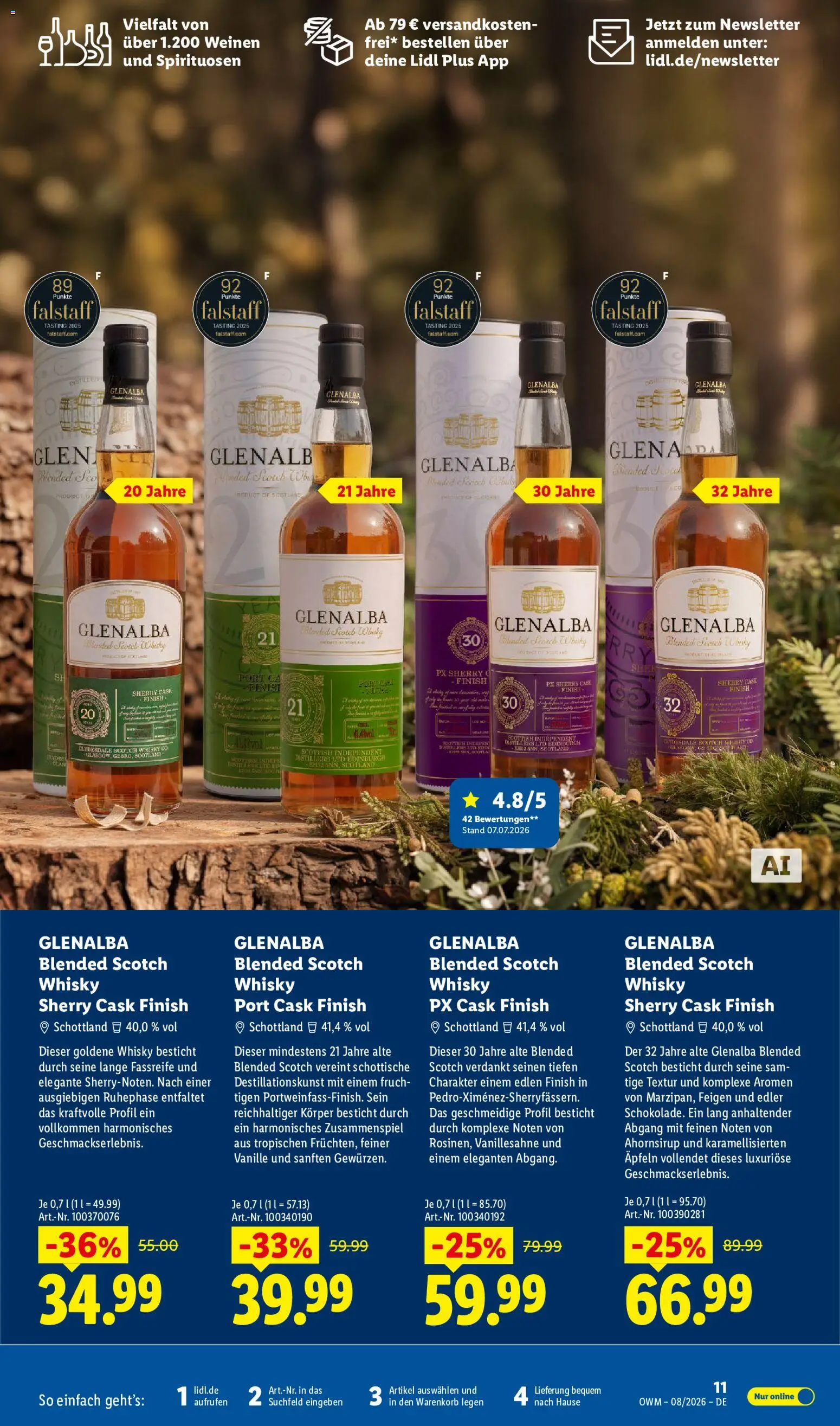 Lidl Německo leták - Wein & Spirituosen od 01.08.2026 | Strana: 11 | Produkty: Finish, Whisky, Sherry