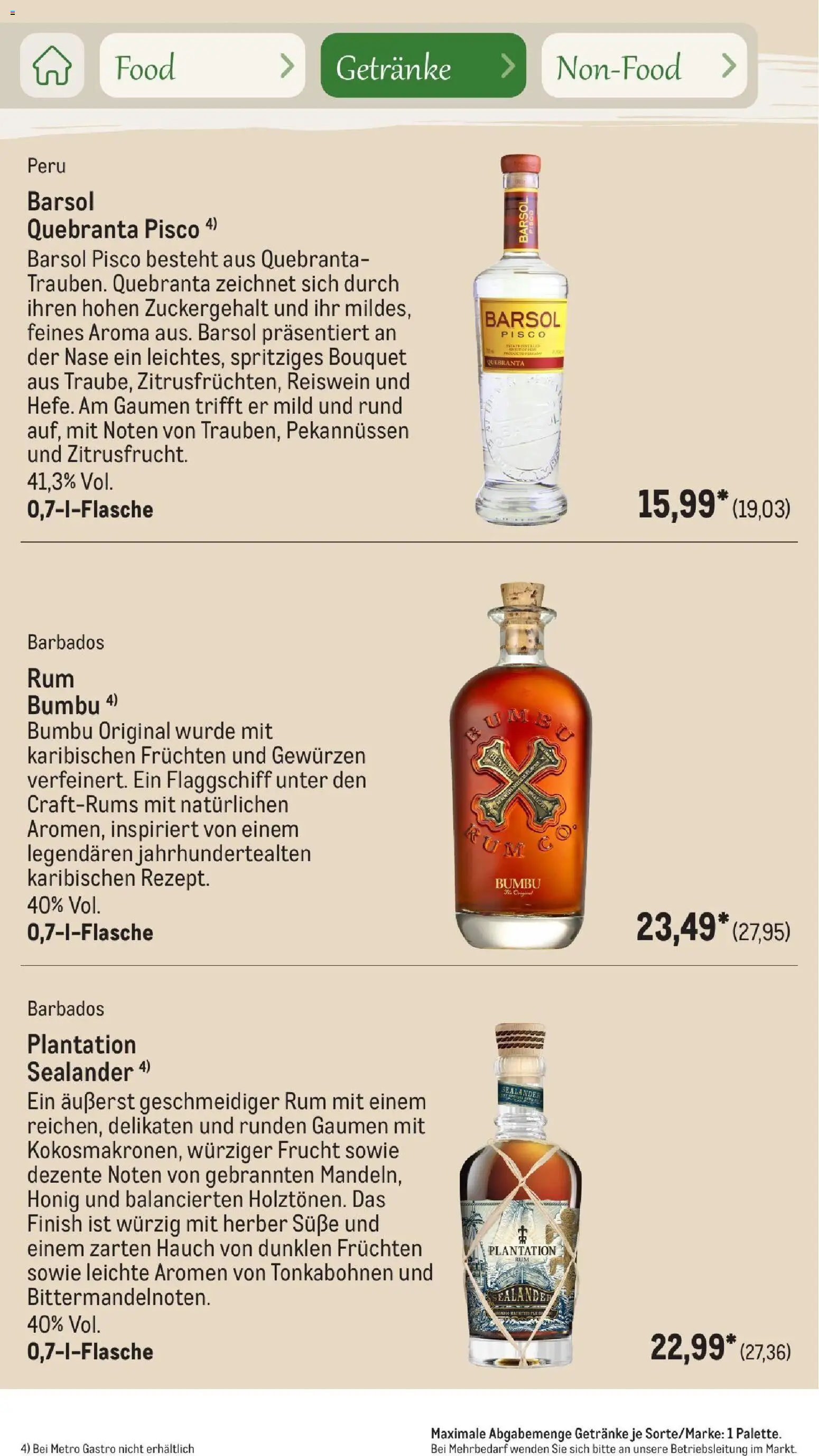 Metro Saisonkatalog Outdoor Dining – gültig ab 01.06.2026 | Seite: 77 | Produkte: Sirup, Gin