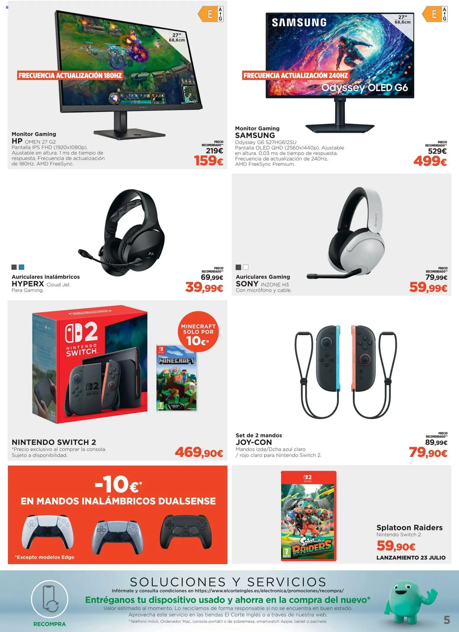 El Corte Inglés ofertas Haier │ válido desde el 15/07/2026 | Página: 5 | Productos: Consola, Monitor, Ordenador, Micrófono