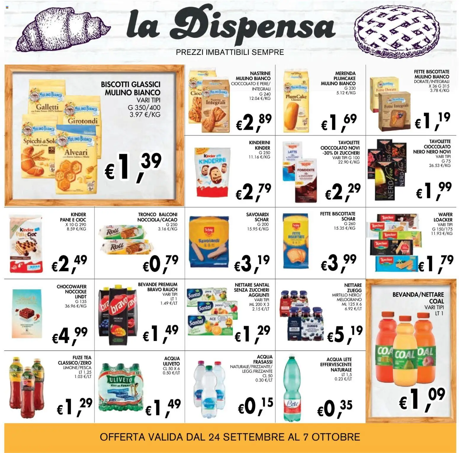 Volantino Coal del 24/09/2026 | Pagina: 20 | Prodotti: Acqua Lete, Bevande, Nocciole, Melograno