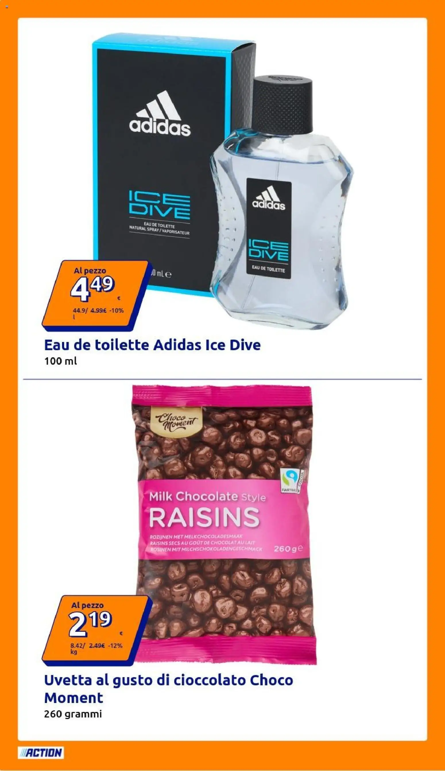 Volantino Action del 07/10/2026 | Pagina: 2 | Prodotti: Uvetta, Cioccolato