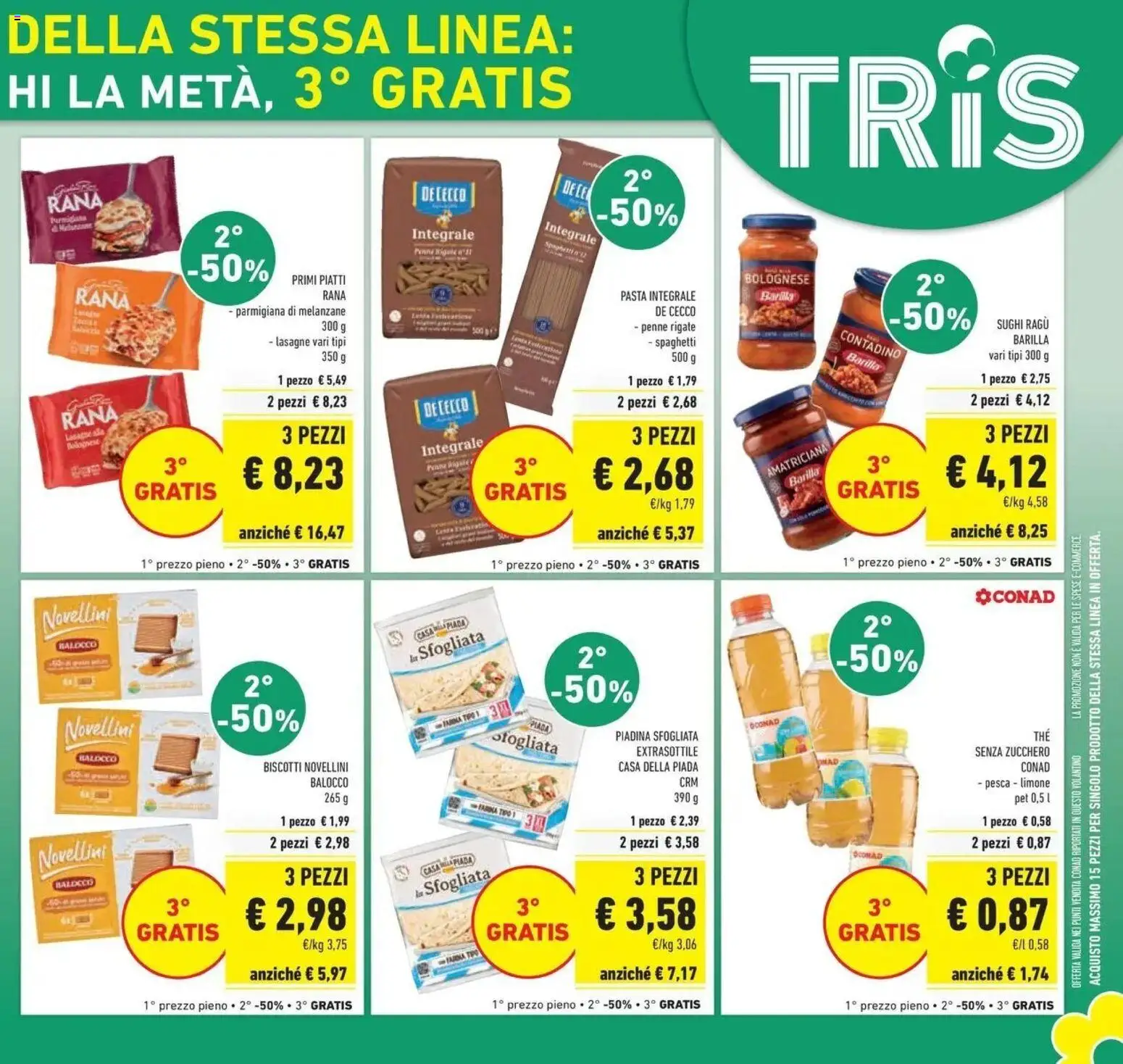 Volantino Conad del 08.04.2026 | Pagina: 5 | Prodotti: Limone, Pesca, Ragú, Penne