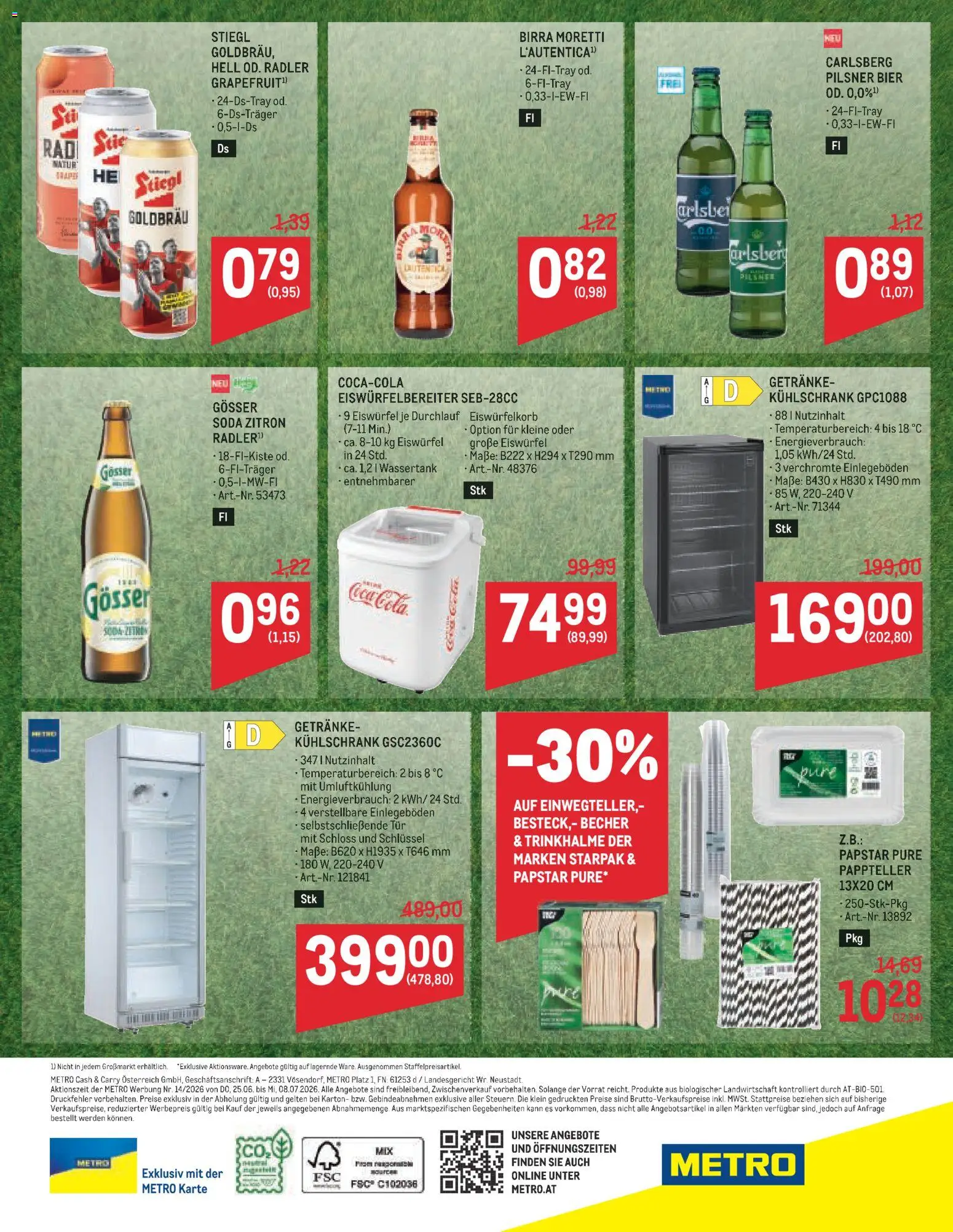 Metro angebote Getränke-Deals gültig ab 25.06.2026 | Seite: 2 | Produkte: Kühlschrank, Bier