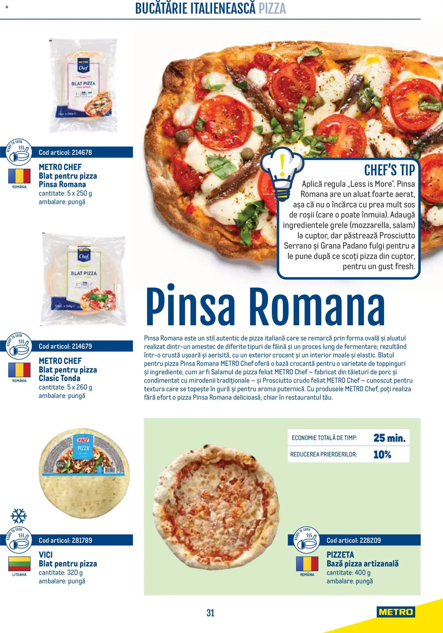 Noul catalog Metro – valabil de la 21.04.2026 | Pagină: 31 | Produse: Brokoli, Roșii, Fulgi, Sos