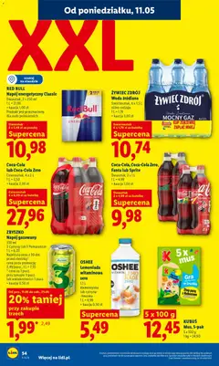Pogląd oferty "Lidl gazetka" - ważna od 11.05.2026 | Strona: 54 | Produkty: Cytryna, Woda źródlana, Cytryny, Pomarańcze