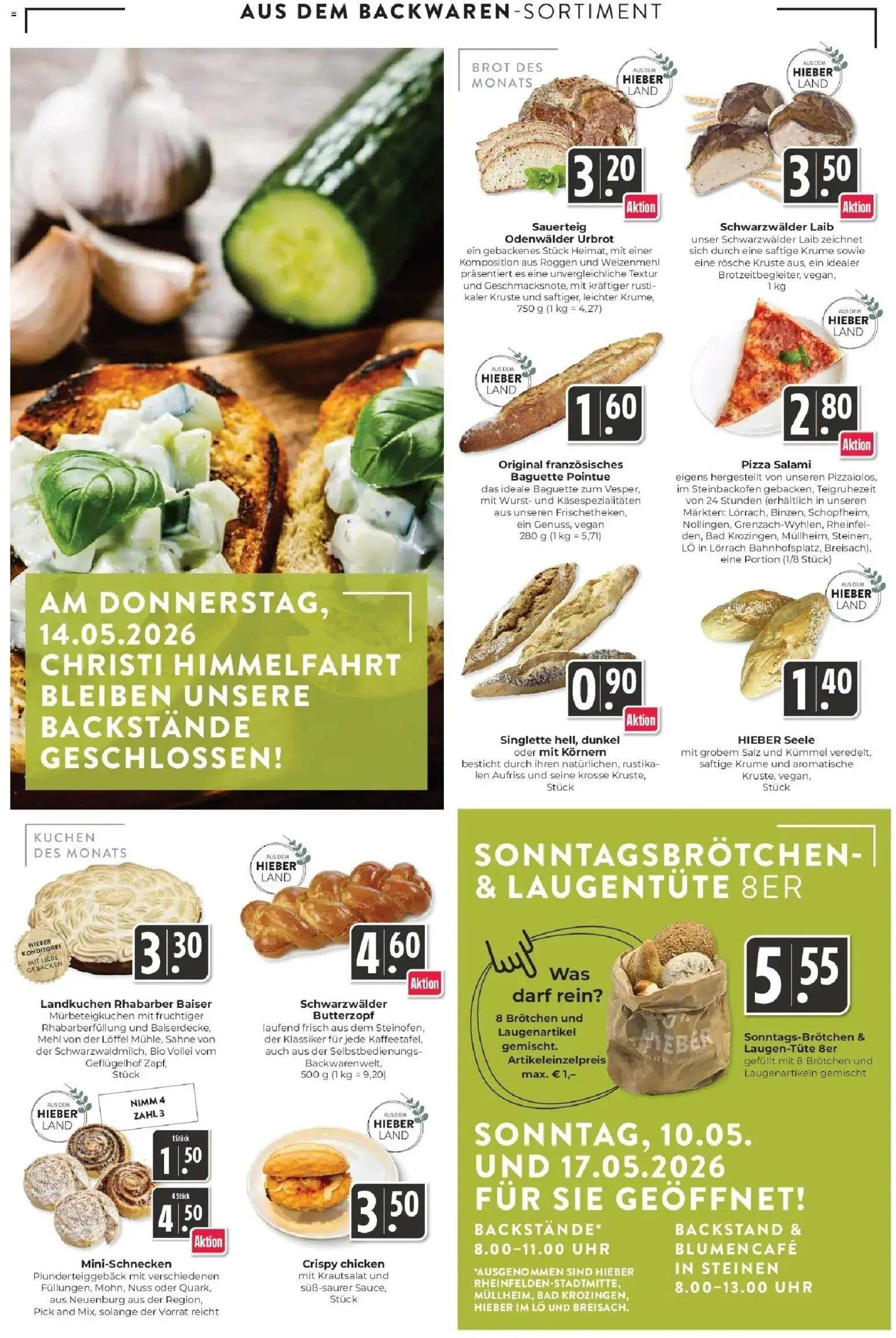 Edeka prospekt Schliengen	 – gültig ab 10.05.2026 | Seite: 6 | Produkte: Wurst, Brot, Salami, Rhabarber