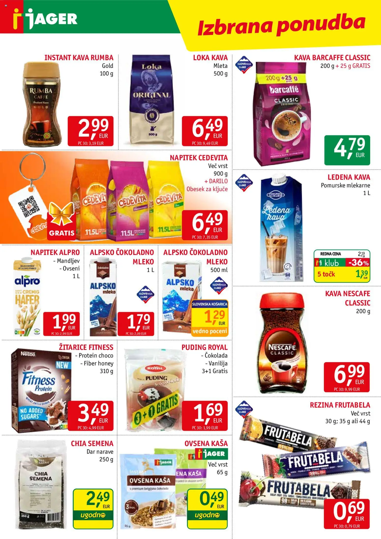 Novi Jager katalog ponudbe – veljaven od 10.06.2026 | Stran: 10 | Izdelki: Puding, Instant kava, Kava, Cokolada