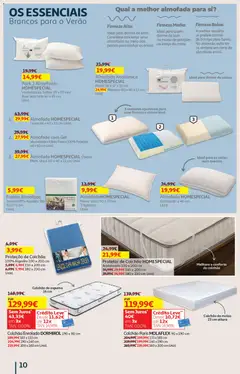 Pré-visualização Auchan - Vida no Exterior válido de 06.05.2026 | Página: 10 | Produtos: Fronha, Lençol, Colchão, Almofada