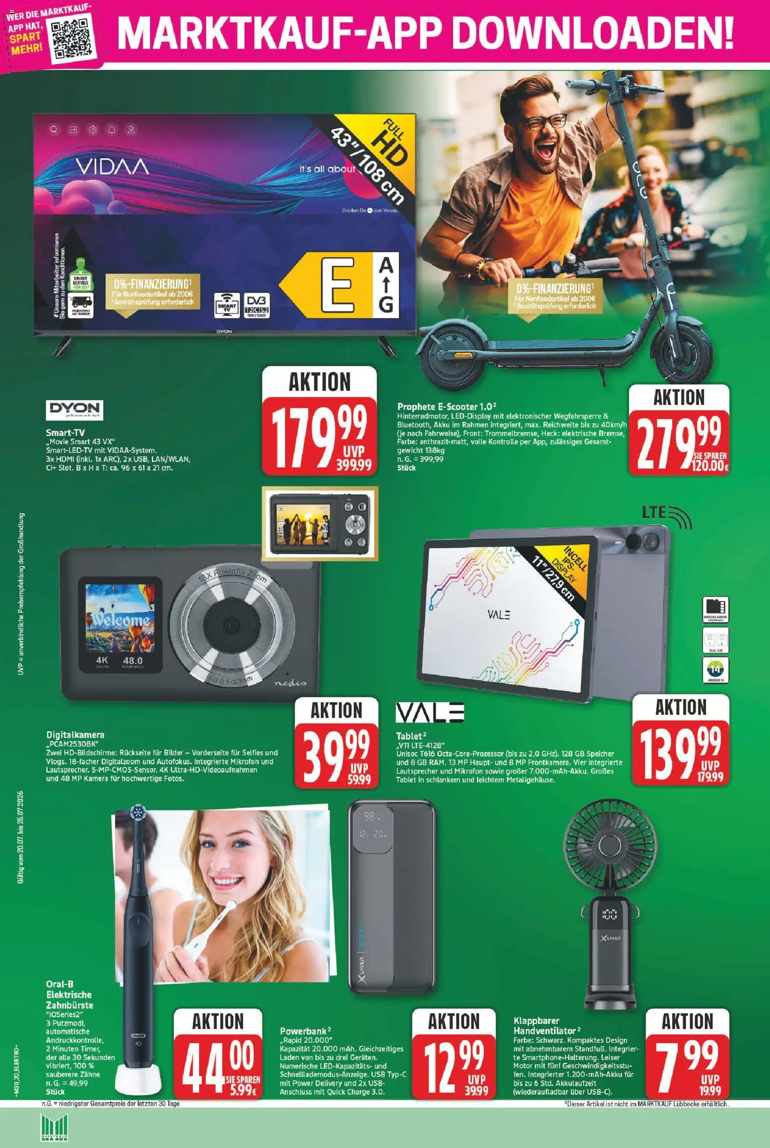 Marktkauf Prospekt – gültig ab 20.07.2026 | Seite: 20 | Produkte: Kamera, Gewicht, Powerbank, Tablet