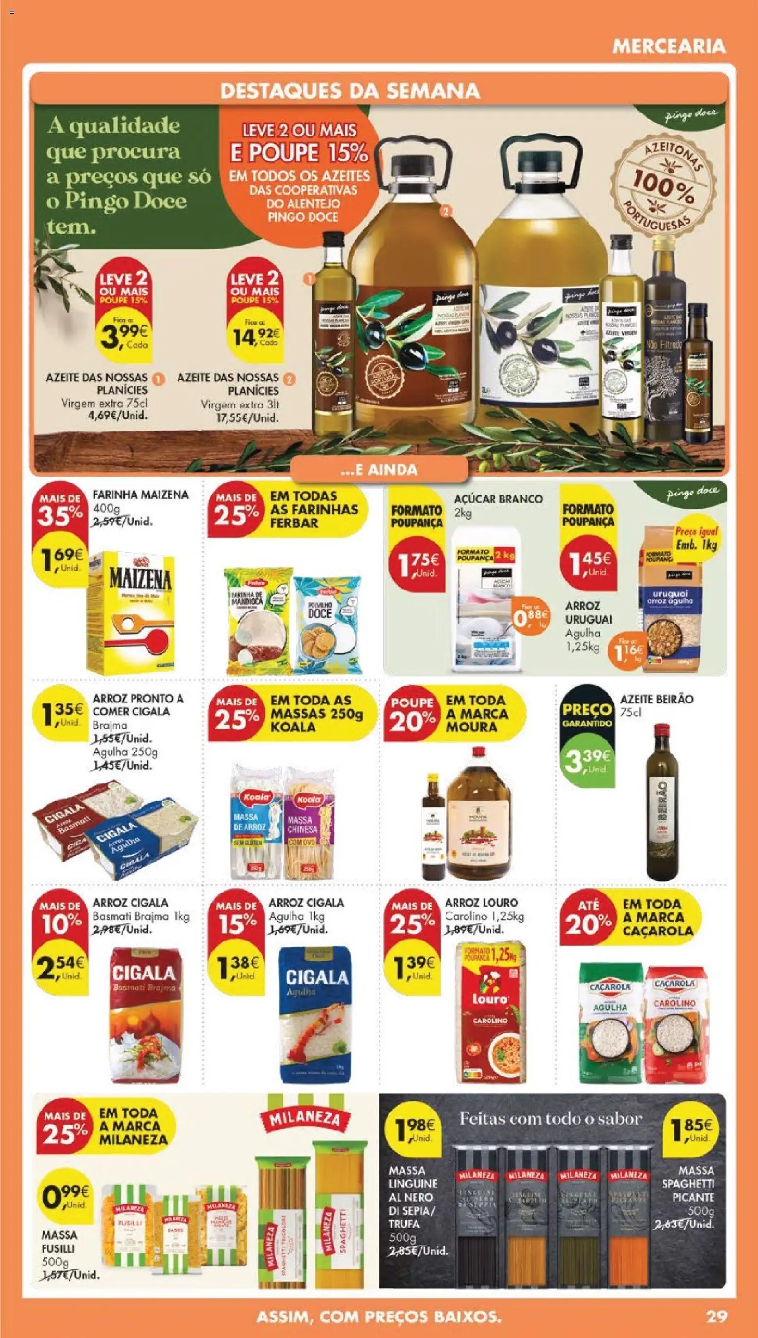 Pingo Doce folheto │ válido de 21.04.2026 | Página: 31 | Produtos: Azeite, Azeitonas, Milaneza, Massa