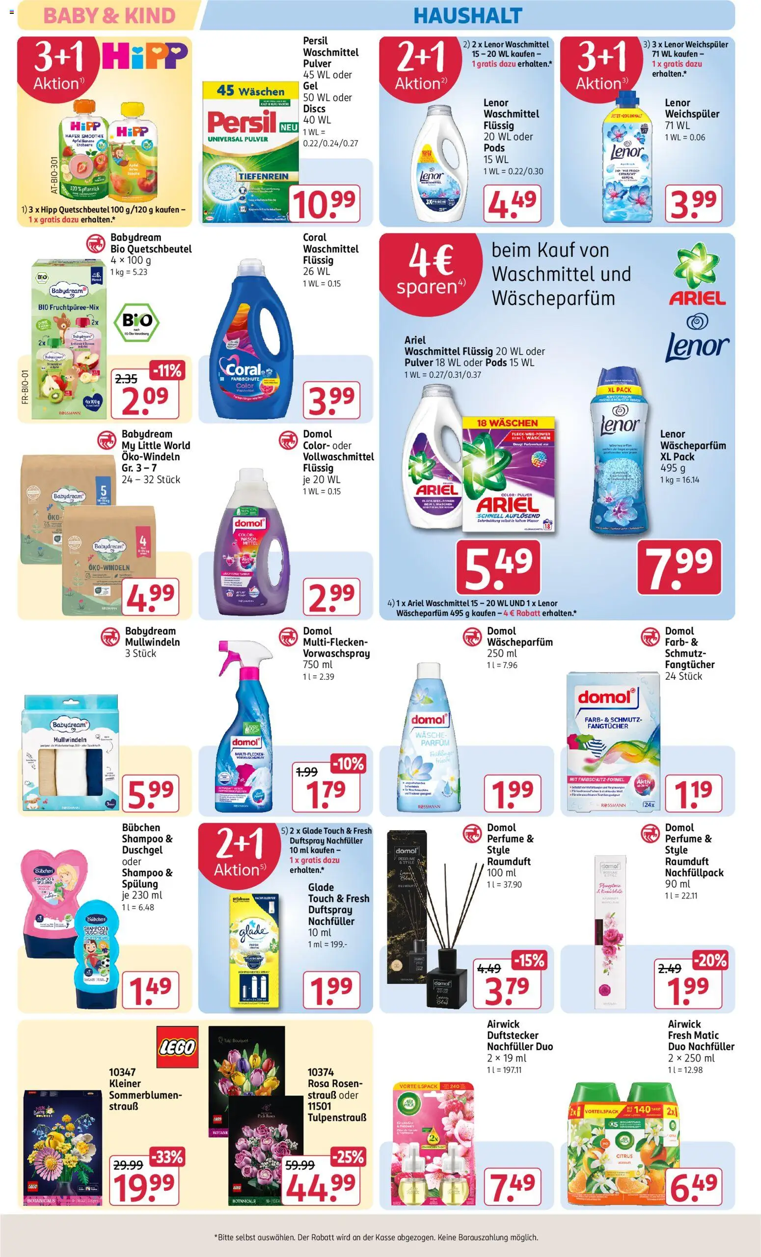 Rossmann Prospekt 	 – gültig ab 04.05.2026 | Seite: 16 | Produkte: Ariel, Coral, Duschgel, Wasser