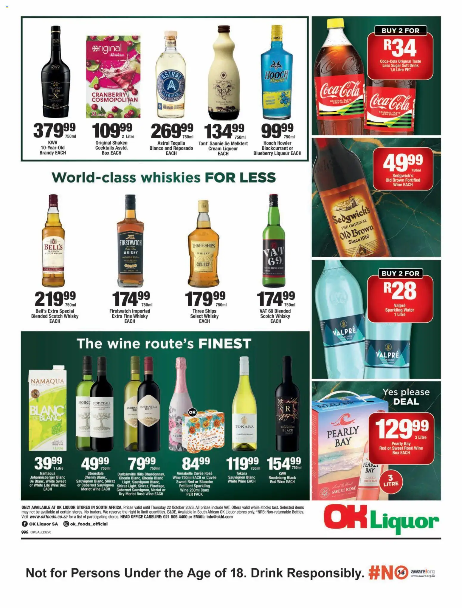 New OK Foods catalogue – valid from 14/10/2026 | Page: 2 | Products: Cream liqueur, Box, Red Wine, Sugar