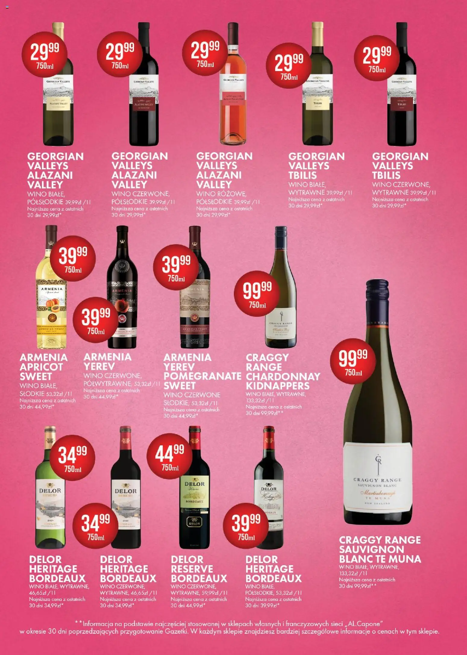 Al.Capone gazetka od 06.07.2026 | Strona: 21 | Produkty: Alazani Valley, Chardonnay, Wino