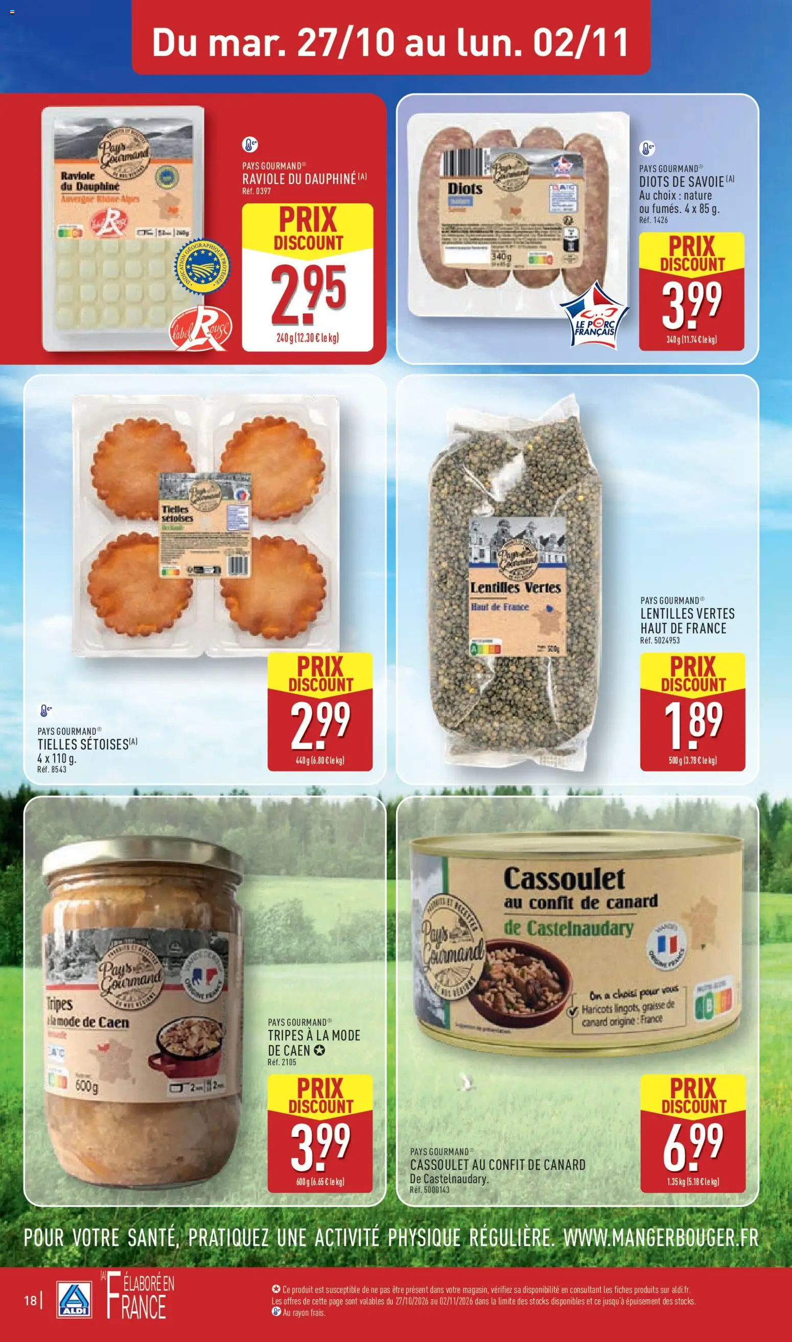 {H1} | Page: 20 | Produits: Canard, Porc, Ravioli, Haricots