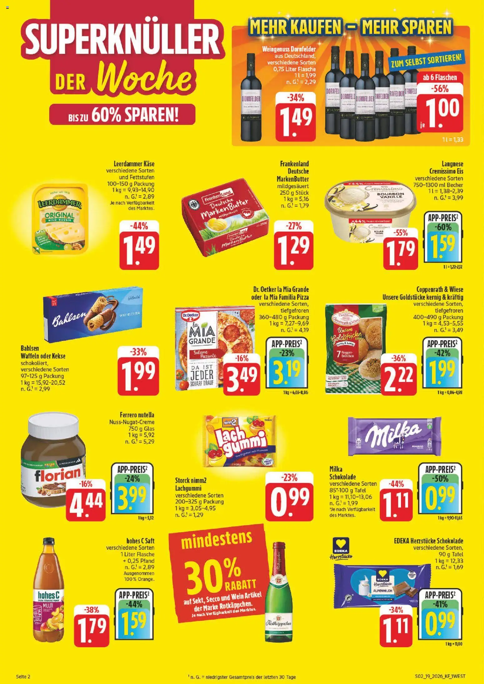 nah & gut Prospekt 	 – gültig ab 04.05.2026 | Seite: 2 | Produkte: Langnese, Butter, Kekse, Eis