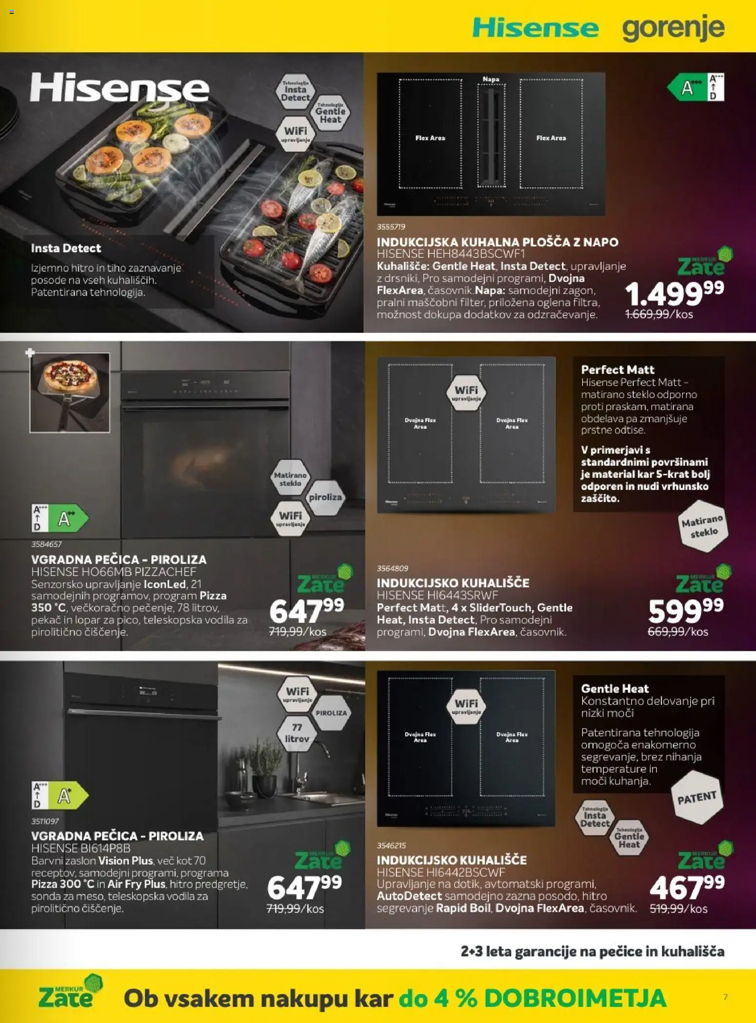 Novi Merkur katalog ponudbe – veljaven od 17.06.2026 | Stran: 7 | Izdelki: Pecica, Kuhalna plosca, Vgradna pečica, Kuhališče