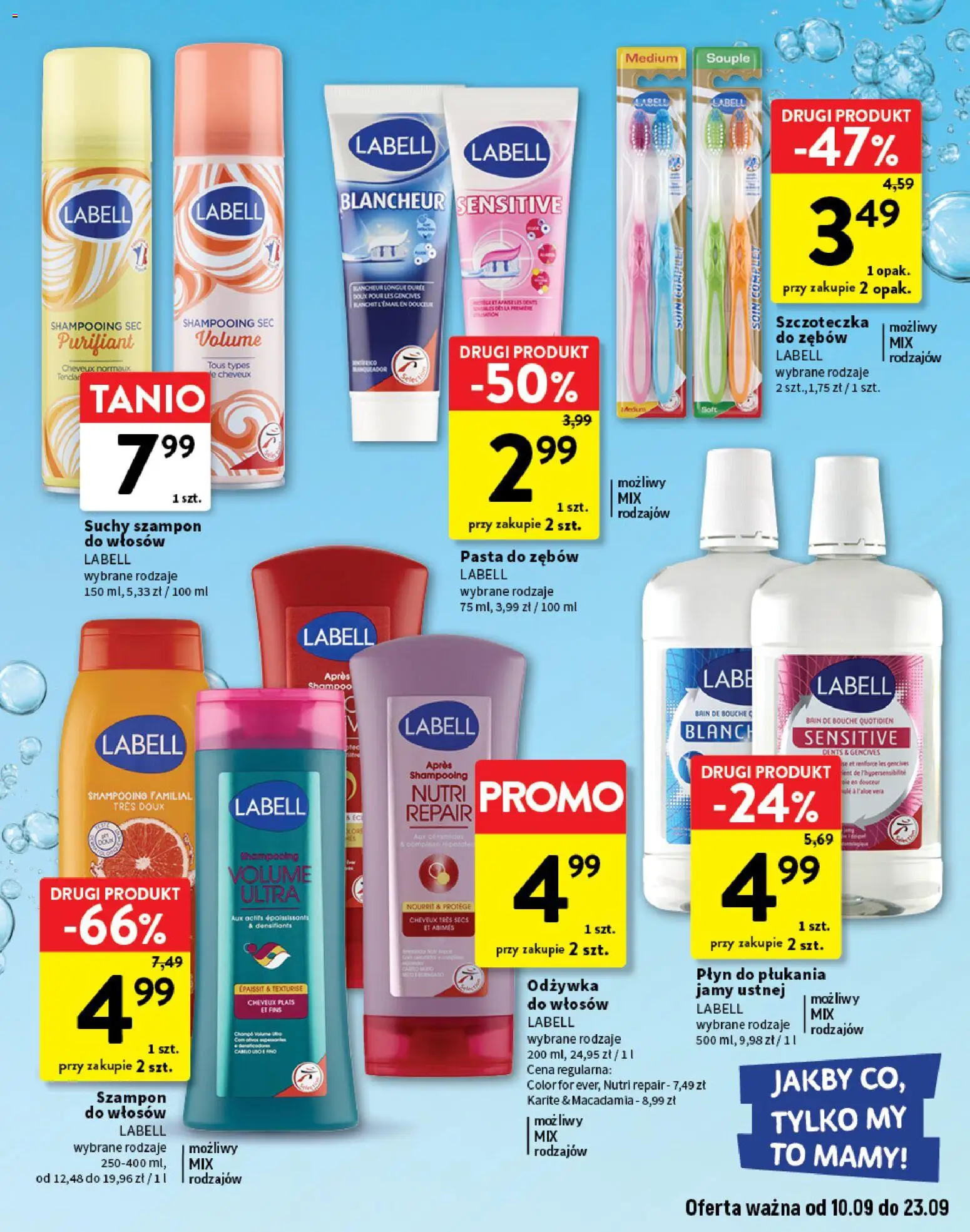 Intermarche gazetka - O La La! Ja to kupuję! od 10.09.2026 | Strona: 17 | Produkty: Płyn do płukania, Szampon do włosów, Pasta, Suchy szampon
