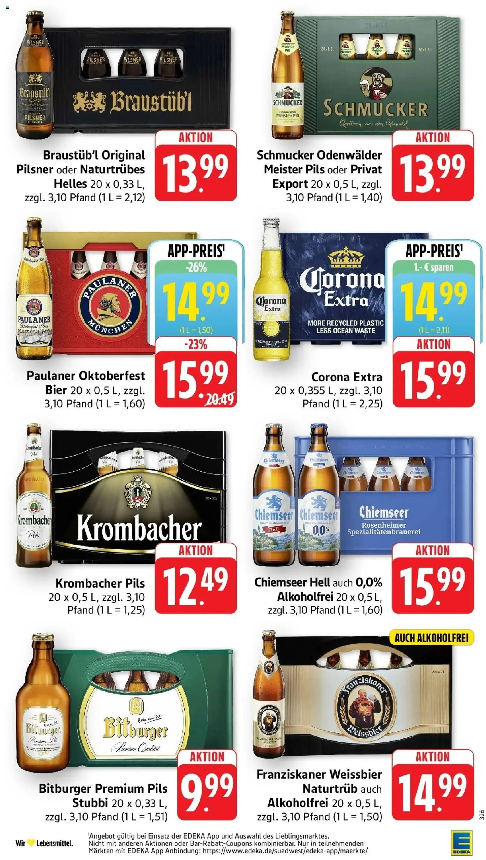 Edeka Prospekt Lampertheim (ab 14.09.2026) » Angebote Online | Seite: 21 | Produkte: Franziskaner, Bier, Pils, Paulaner