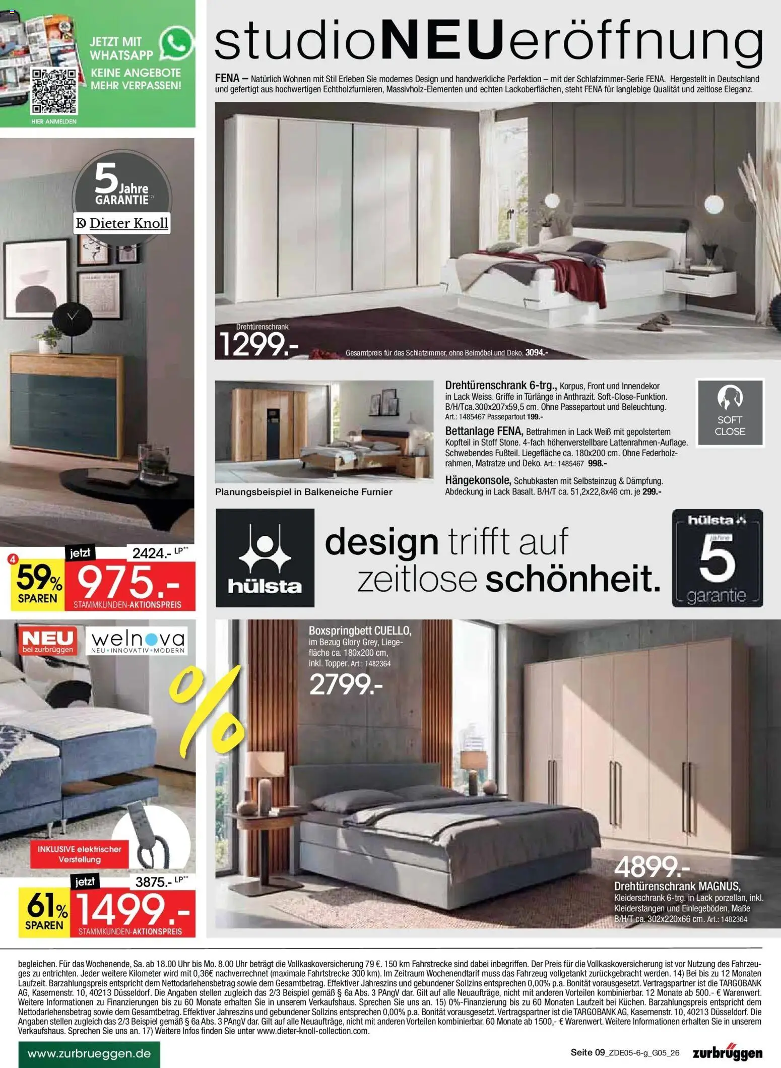 Zurbrüggen MaiDays Shopping – gültig ab 08.05.2026 | Seite: 9 | Produkte: Matratze, Kleiderschrank, Liege, Uhr
