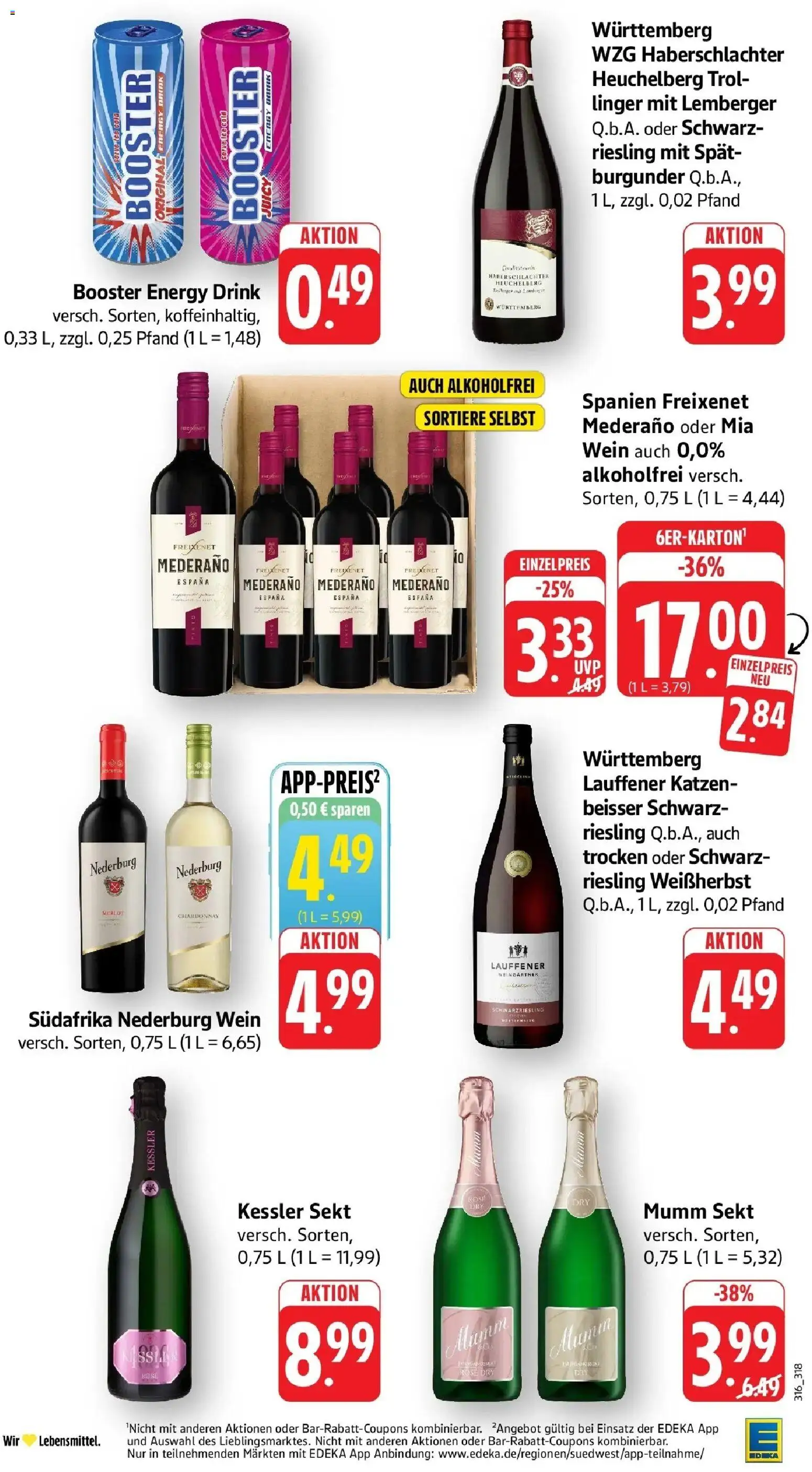 Edeka Prospekt Weinstadt-Großheppach (ab 26.10.2026) » Angebote Online | Seite: 32 | Produkte: Mumm sekt, Freixenet, Sekt, Merlot