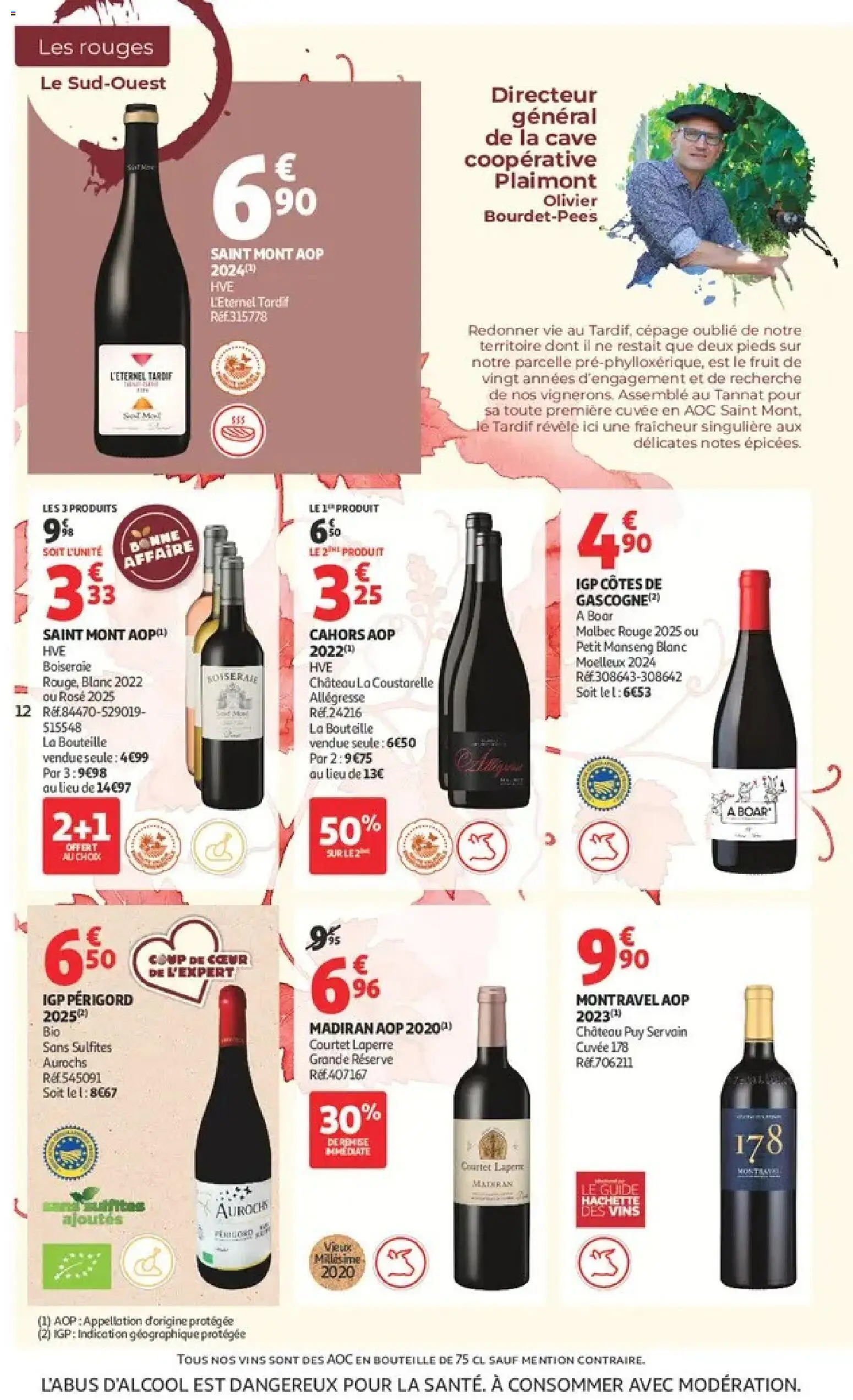{H1} | Page: 12 | Produits: Cahors, Olivier, Blanc moelleux, Bouteille