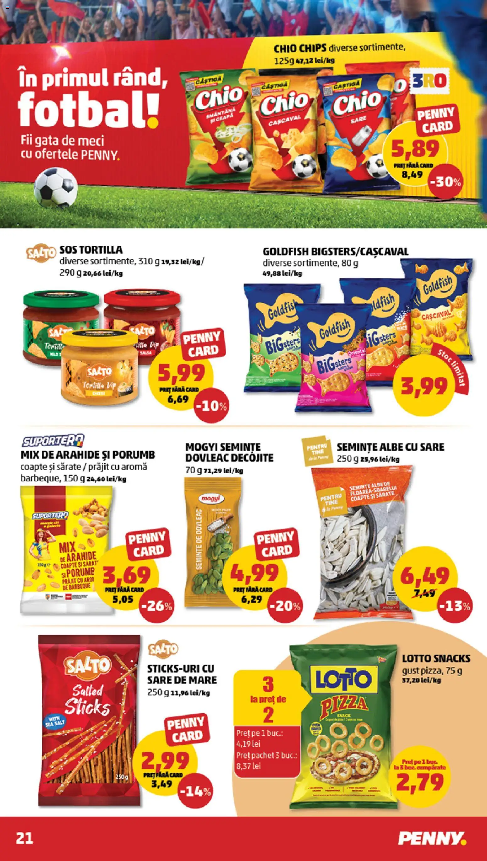 Noul catalog PENNY – valabil de la 15.07.2026 | Pagină: 21 | Produse: Semințe, Smântână, Sos, Sare