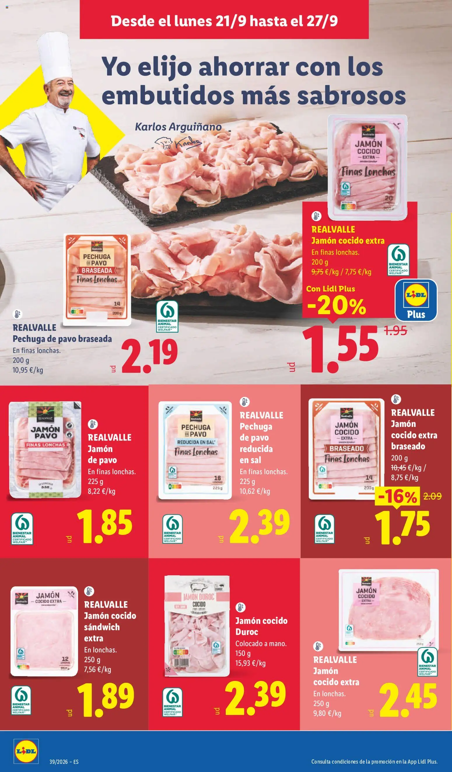 Lidl folleto │ válido desde el 21/09/2026 | Página: 10 | Productos: Jamón cocido, Embutidos, Sal, Pavo