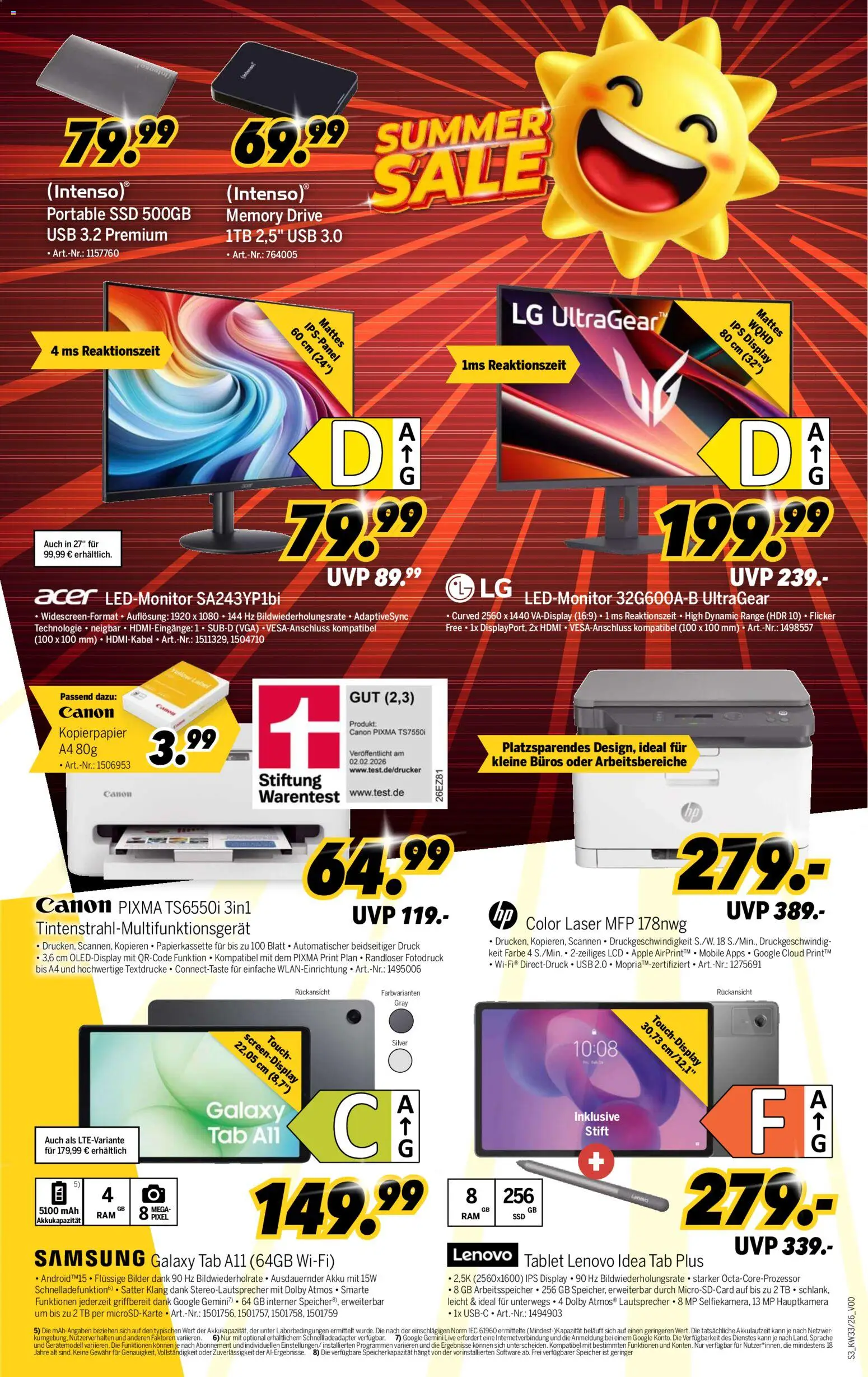 Medimax Prospekt – gültig ab 08.08.2026 | Seite: 3 | Produkte: Lenovo, LG, Apple, Tablet
