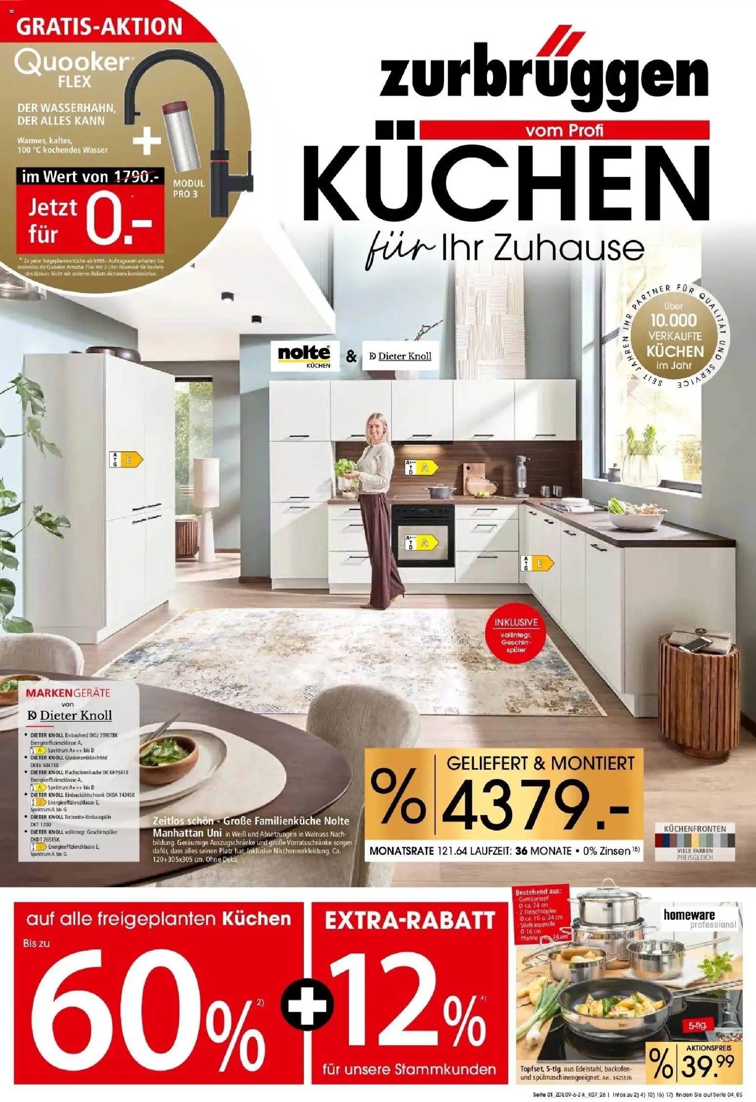 Zurbrüggen Küchen für ihr Zuhause – gültig ab 12.09.2026 | Seite: 1 | Produkte: Küche, Armatur, Backofen, Kuchen