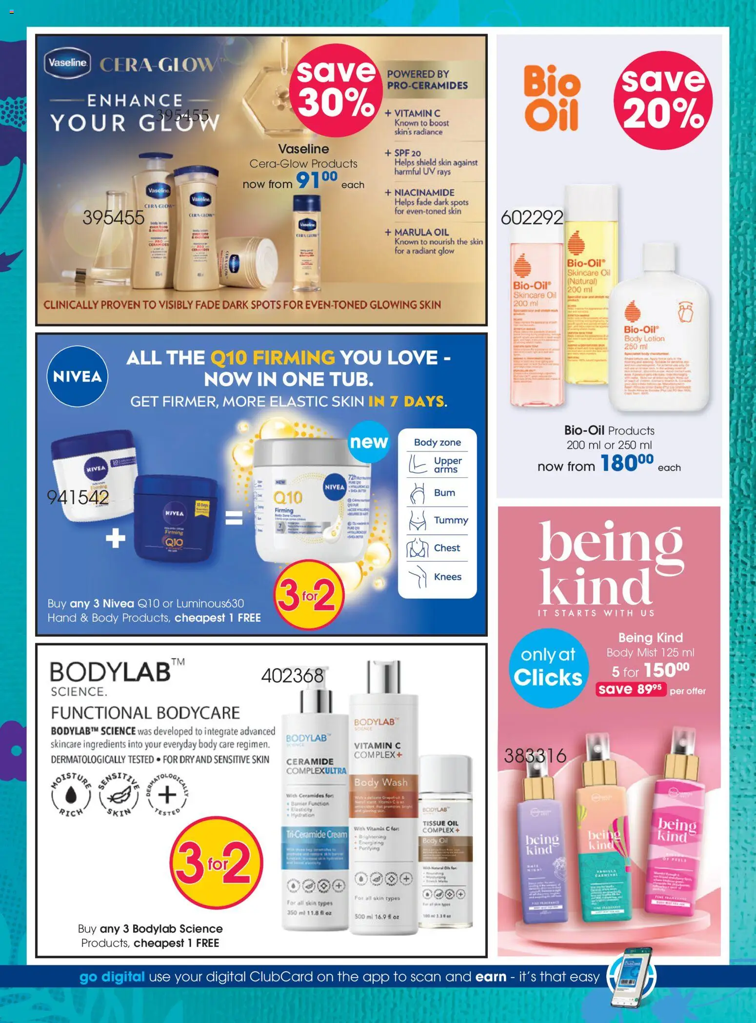 New Clicks catalogue – valid from 21.05.2026 | Page: 38 | Products: Tissue oil, Cream, Body wash, Lotion