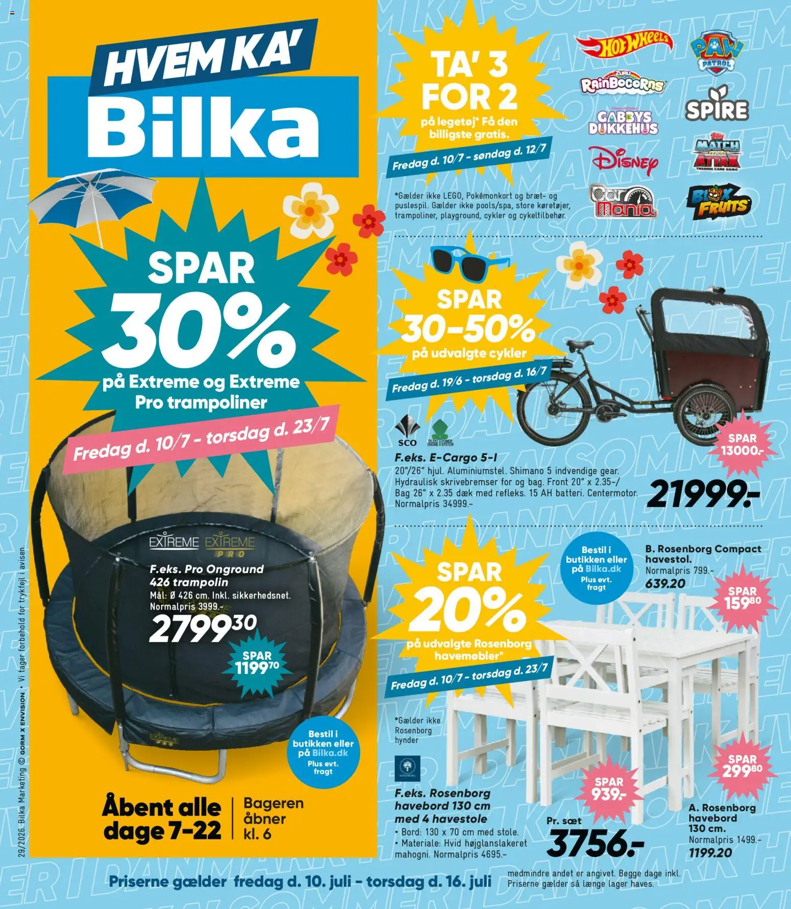 Bilka tilbudsavis – gyldig fra 10/07/2026 | Side: 1 | Produkter: Bord, Havemøbler, Havestole