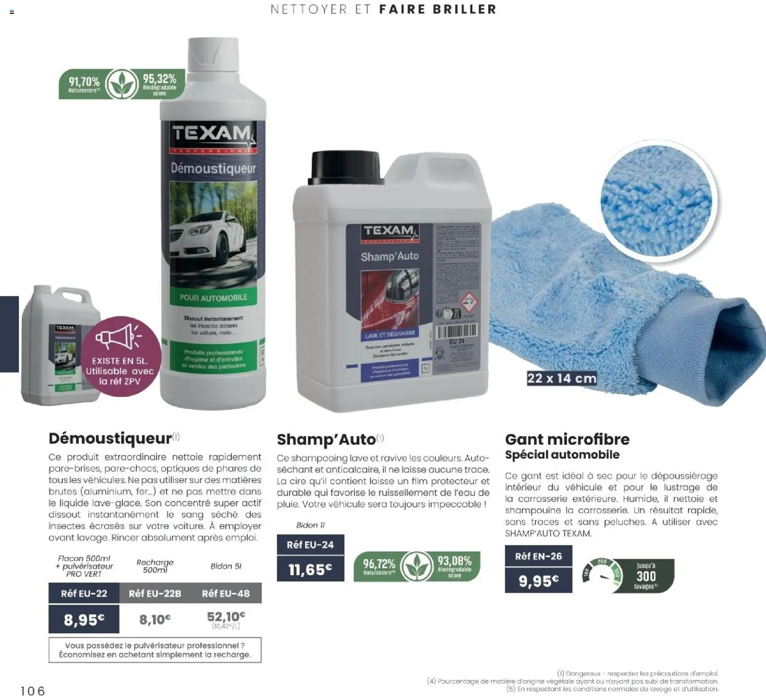 {H1} | Page: 106 | Produits: Cire, Shampooing