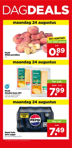 PLUS Goudse kaas 48+, Jong en jong belegen, pak 930-960 gram - Voorbeeld van een folder van Plus, geldig van 19-08-2026 | Pagina: 40