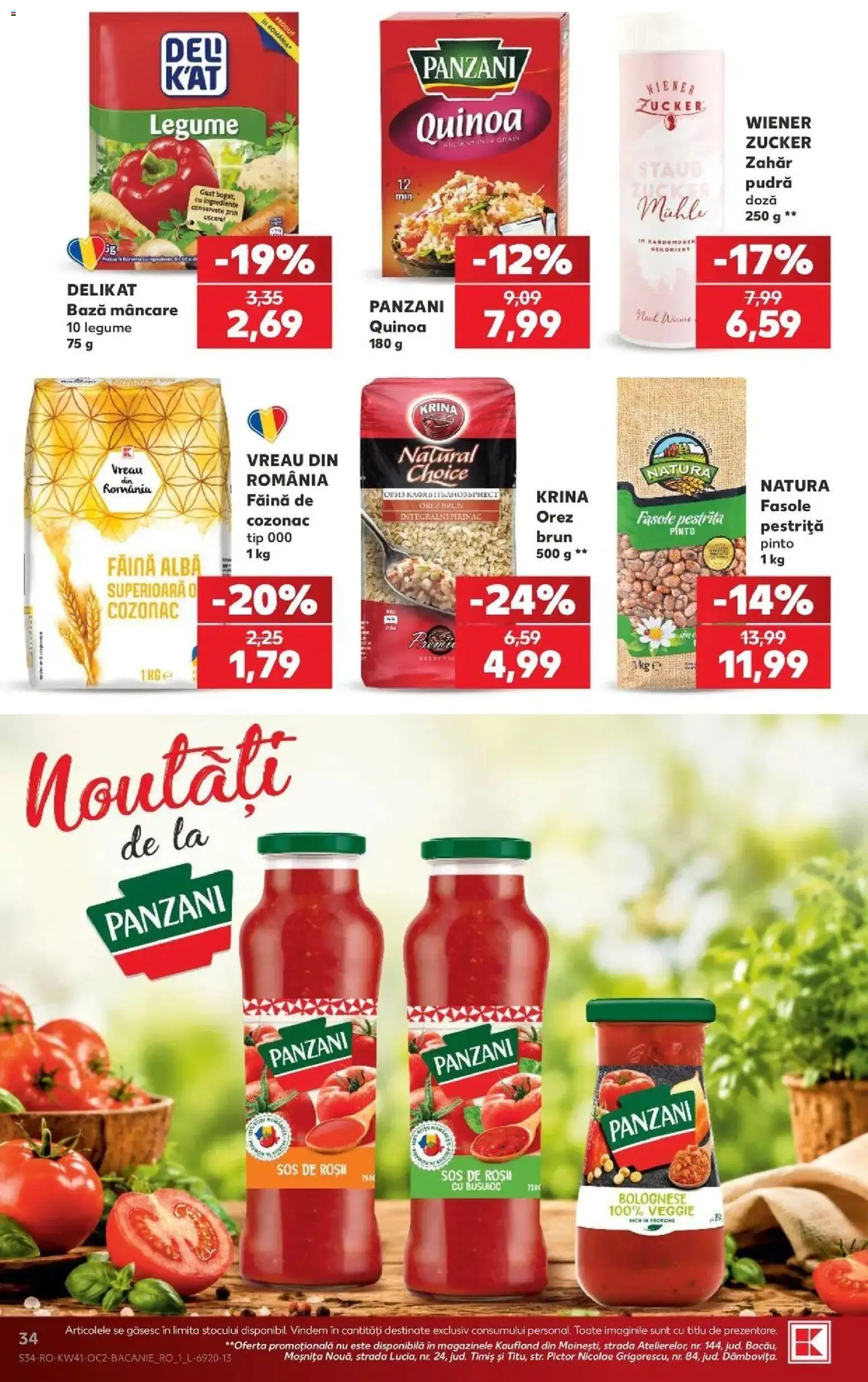 Kaufland Iași 07.10.2026 - Revista si Oferta | Pagină: 34 | Produse: Alba, Krina, Pudră, Sos de roșii