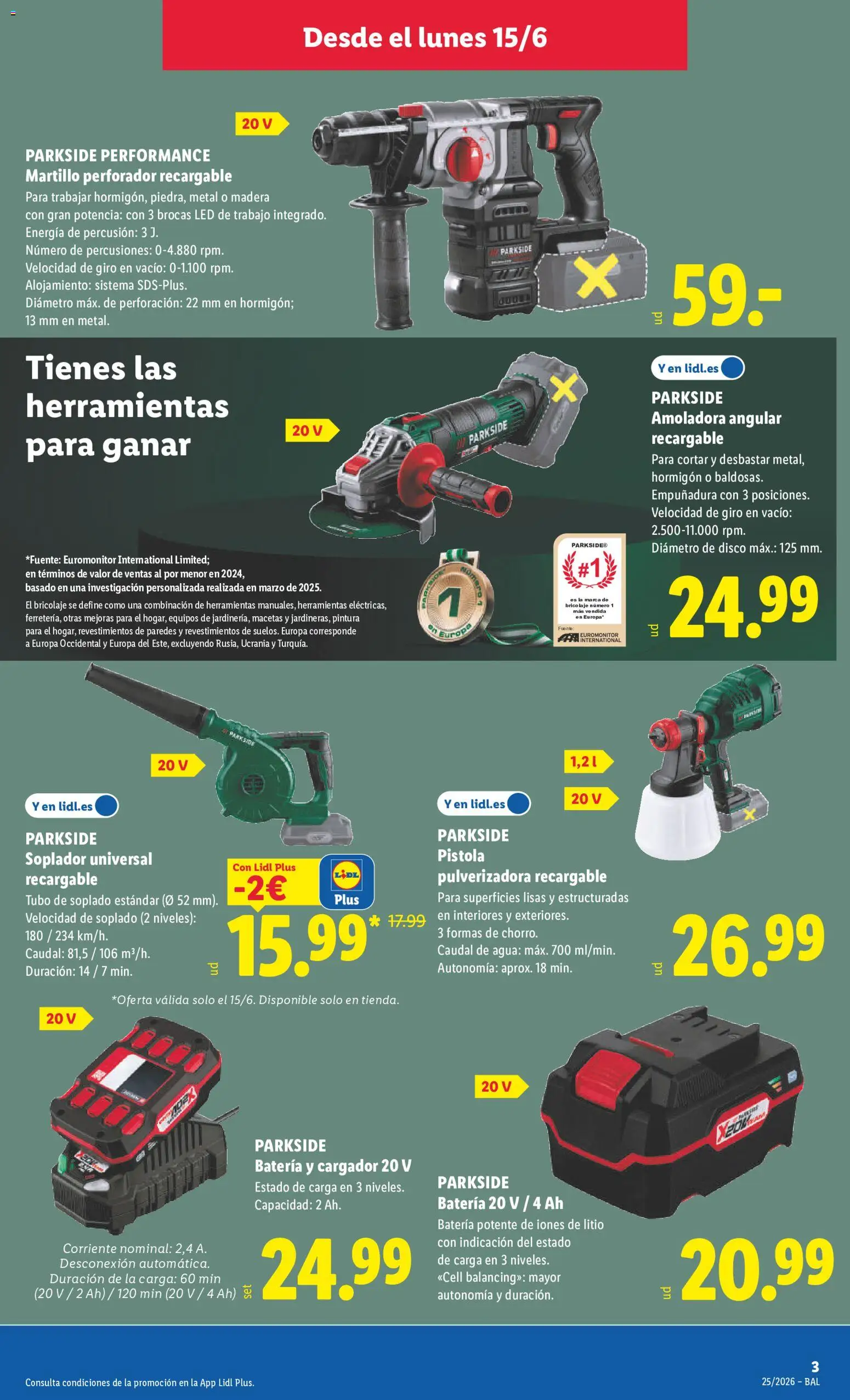 Lidl folleto de bazar Baleares │ válido desde el 15.06.2026 | Página: 9 | Productos: Disco, Batería