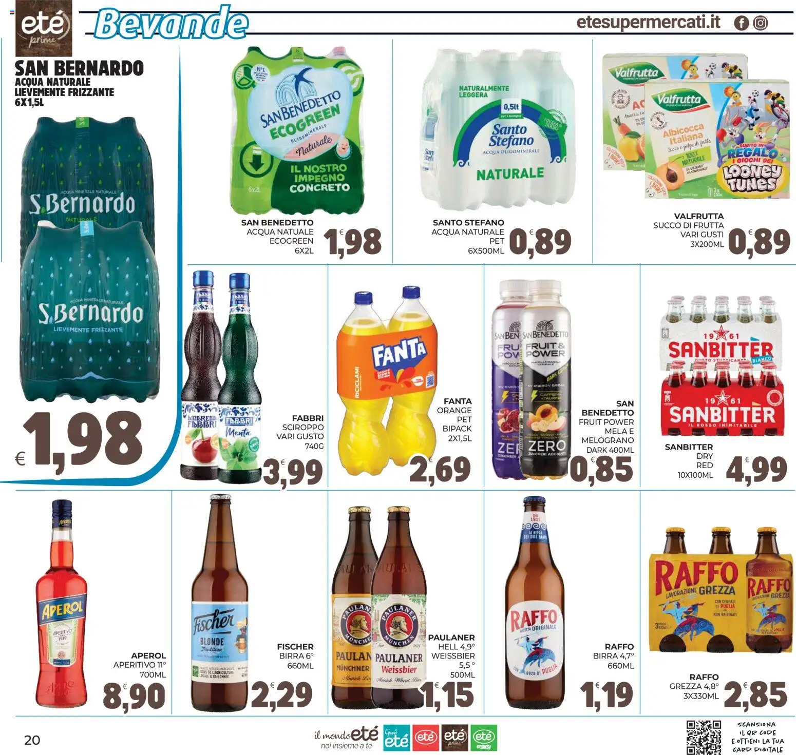 Volantino Eté del 01/09/2026 | Pagina: 20 | Prodotti: Birra, Acqua naturale, Aperol, Aperitivo