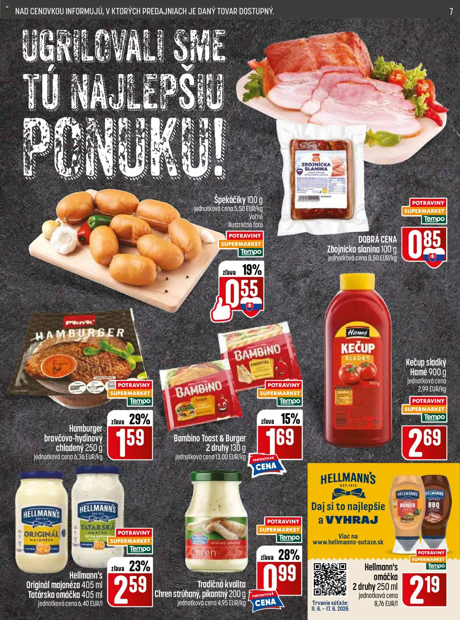 Nové COOP Jednota akcie – leták je platný od 11.06.2026 | Strana: 7 | Produkty: Chren, Slanina, Tatárska omáčka, Omáčka
