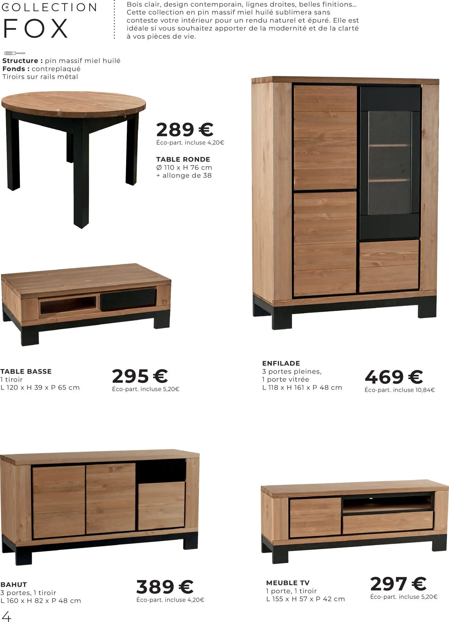 {H1} | Page: 4 | Produits: Meuble, Miel, Porte, Table