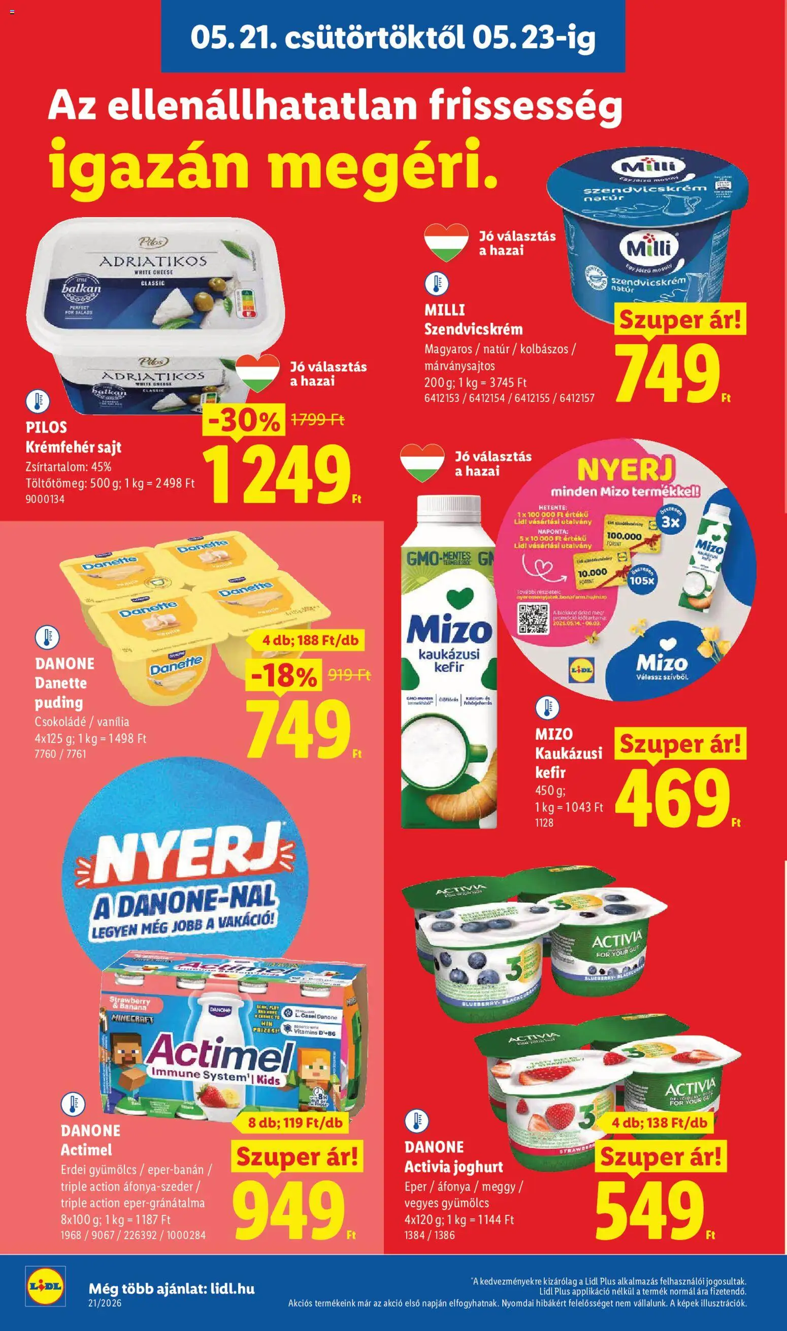 Lidl akciós ujság - amely érvényes a következő dátumtól: 21.05.2026 | Oldal: 12 | Termékek: Áfonya, Kefir, Meggy, Eper