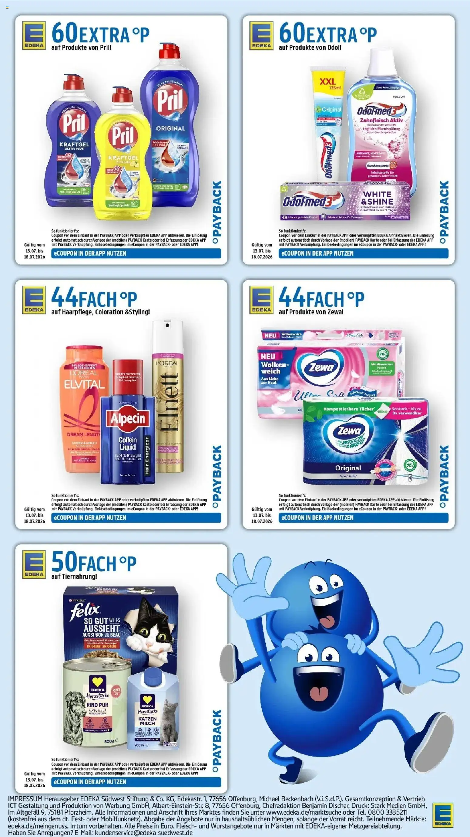 Edeka prospekt Heppenheim – gültig ab 13.07.2026 | Seite: 42 | Produkte: Milch, Zewa, Pril, Fleisch