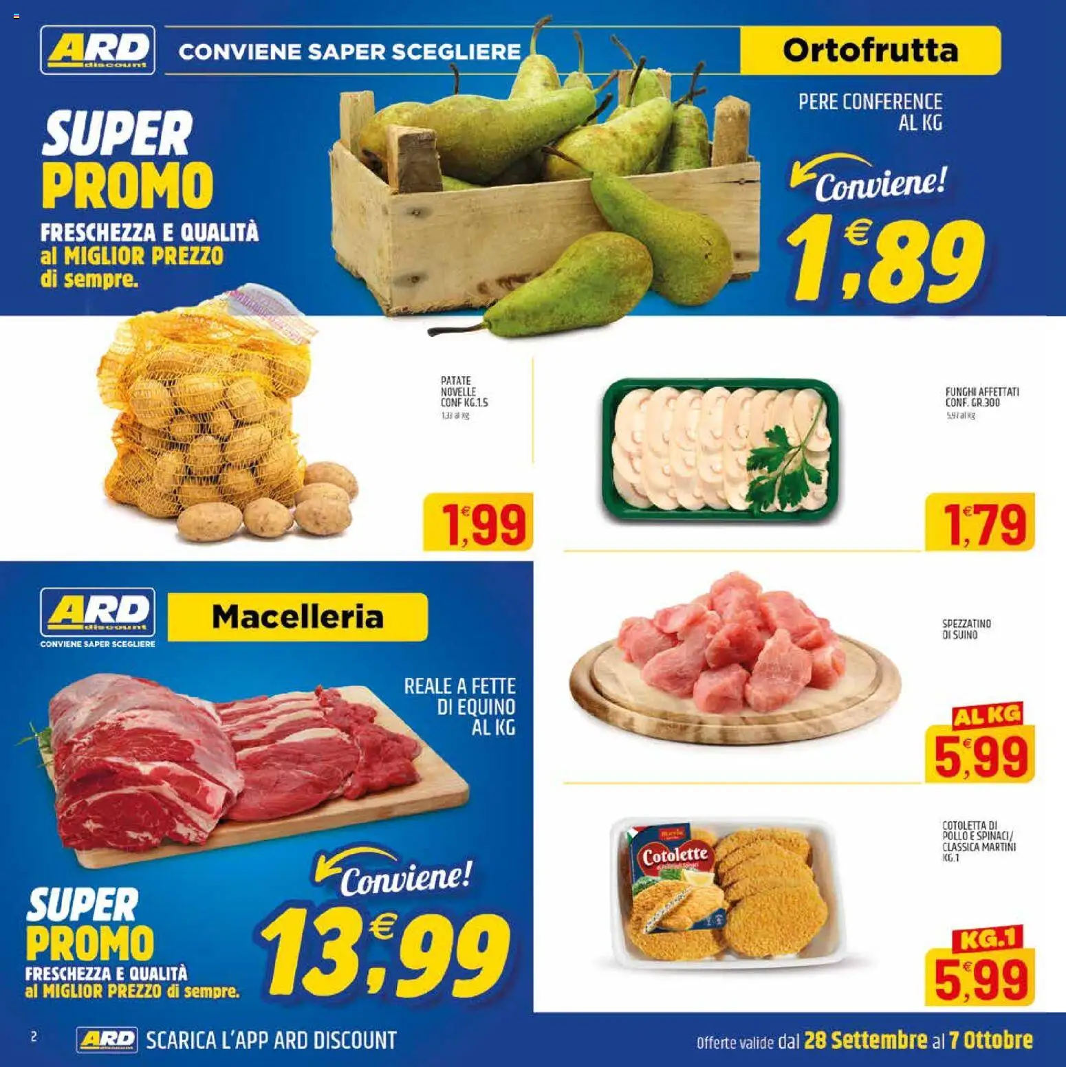 Volantino ARD Discount del 28/09/2026 | Pagina: 18 | Prodotti: Pollo, Patate, Spinaci, Martini