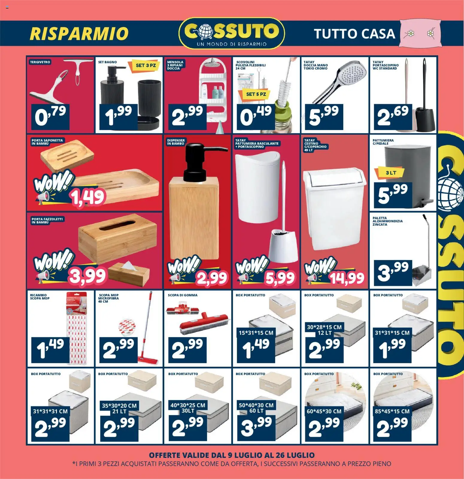Volantino Cossuto del 09/07/2026 | Pagina: 7 | Prodotti: Paletta, Fazzoletti, Pattumiera, Doccia