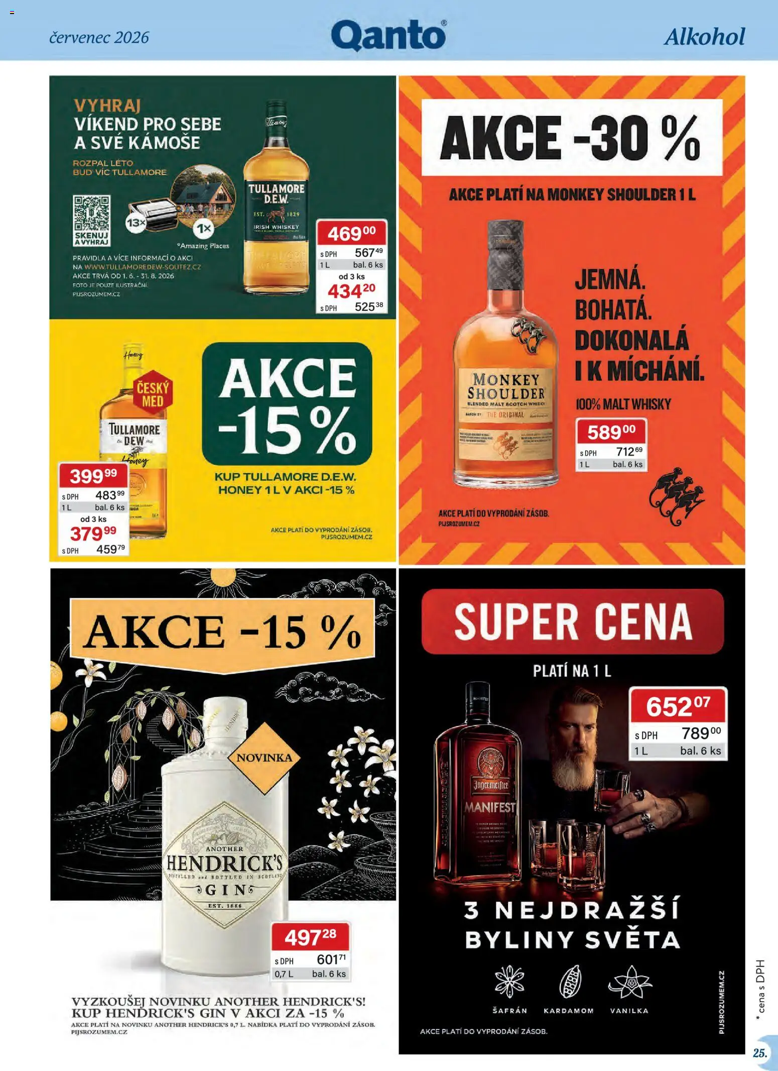 Astur & Qanto leták - Velkoobchod 07/2026 od 01.07.2026 | Strana: 25 | Produkty: Whiskey, Gin, Whisky, Monkey Shoulder