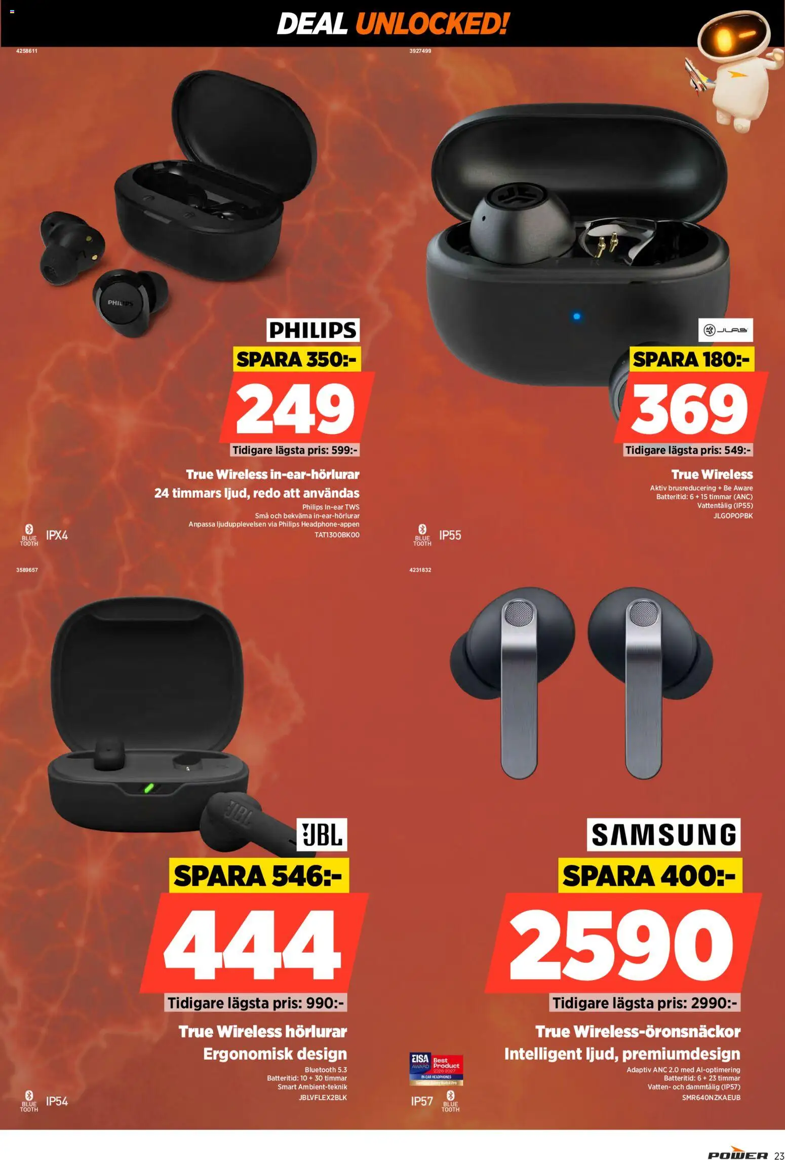 Power reklamblad aktuell från 14/09/2026 | Sida: 23 | Produkter: Vatten, Hörlurar