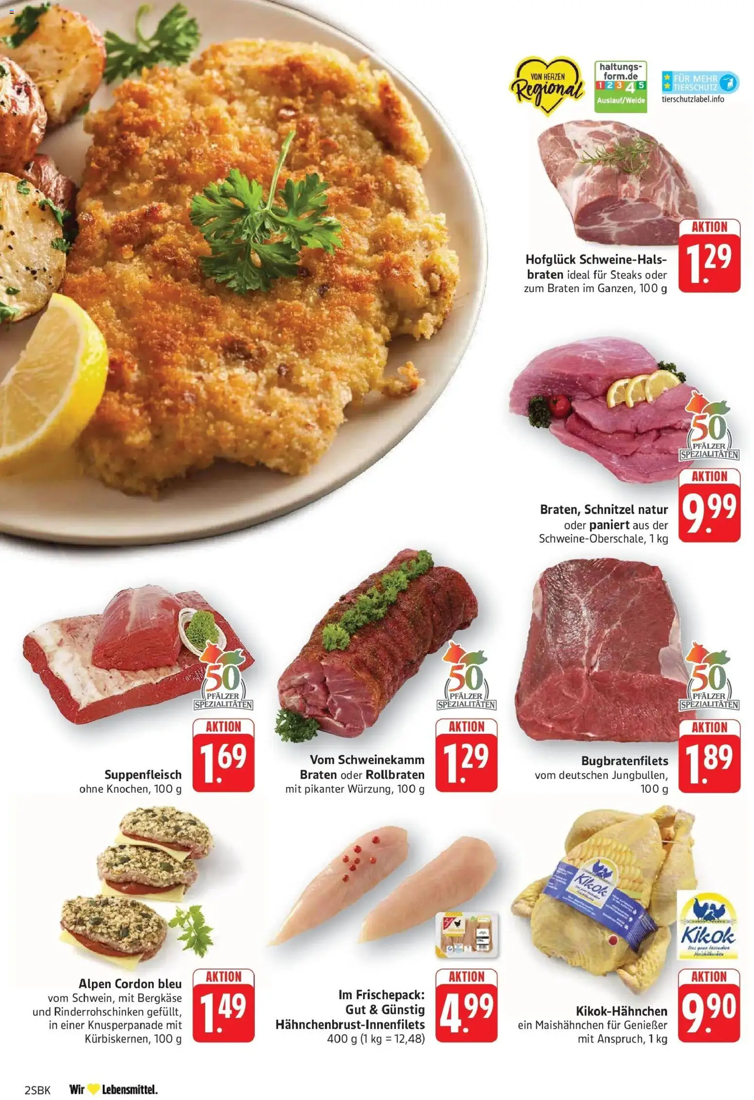 Edeka Prospekt Bruchsal (ab 19.10.2026) » Angebote Online | Seite: 4 | Produkte: Spezialitäten, Schnitzel, Suppenfleisch