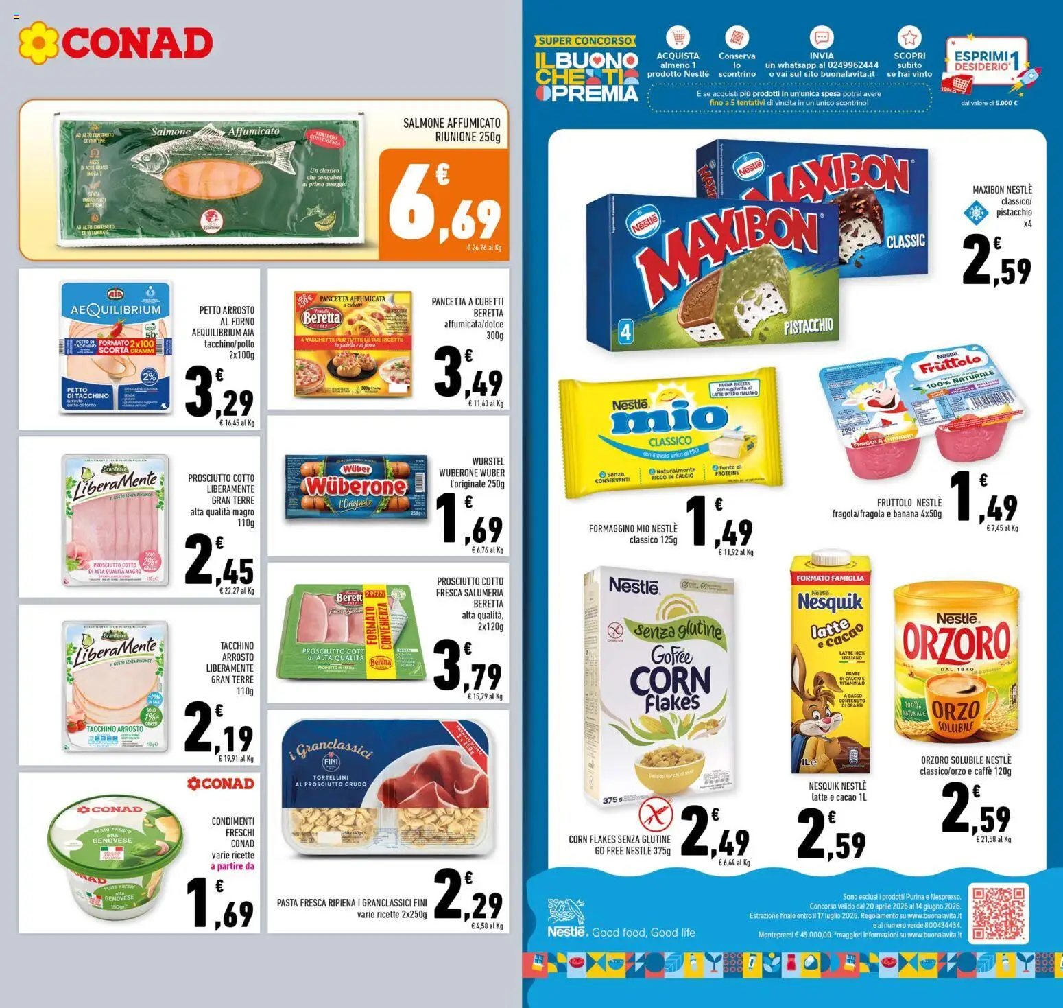 Volantino Conad del 20.05.2026 | Pagina: 9 | Prodotti: Prosciutto Crudo, Salmone, Tacchino, Vaschette