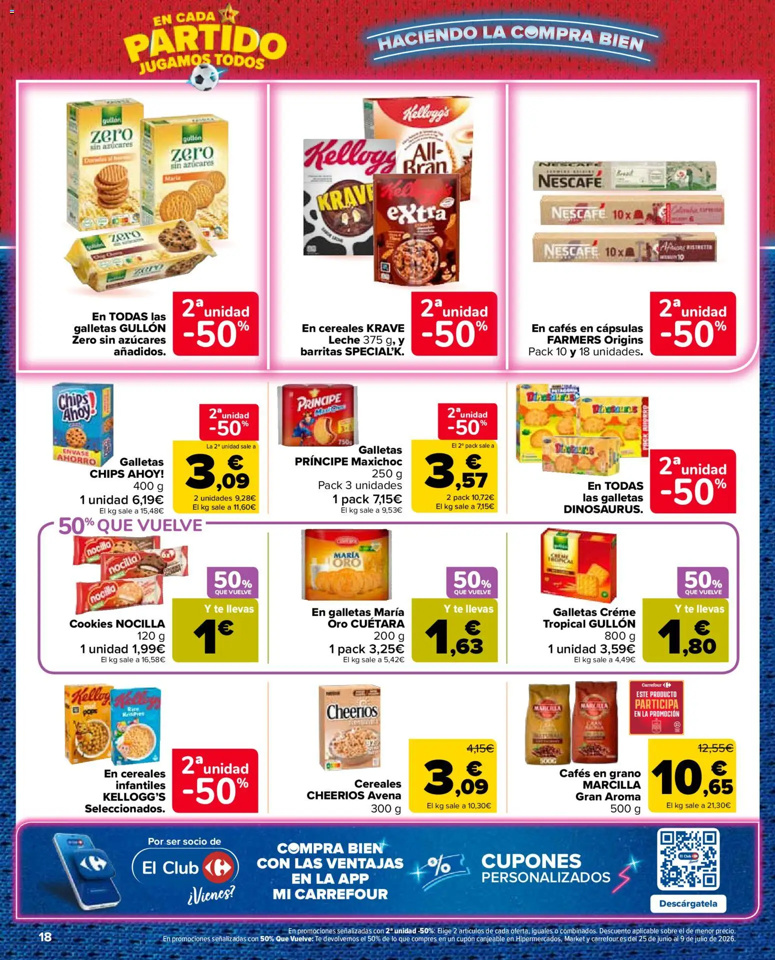 Carrefour Market folleto │ válido desde el 11.06.2026 | Página: 18 | Productos: Leche, Cereales, Té, Galletas
