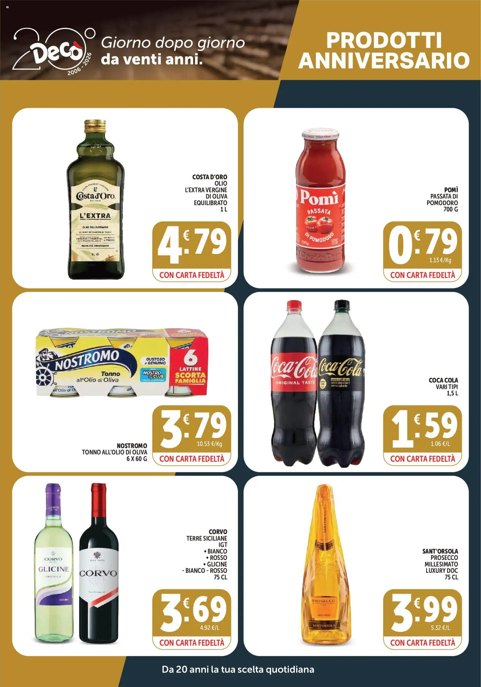 Volantino Decò del 13/10/2026 | Pagina: 5 | Prodotti: Prosecco, Pomodoro, Olio, Coca Cola