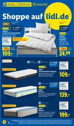 FJÖDUR 3-Kammer-Kopfkissen, 80% Daunen und 20% Federn. Bezug: Baumwolle. Je Stück ab 24.08.2026 gültig | Seite: 40 | Produkte: Matratze, Bad, Kopfkissen, Telefon